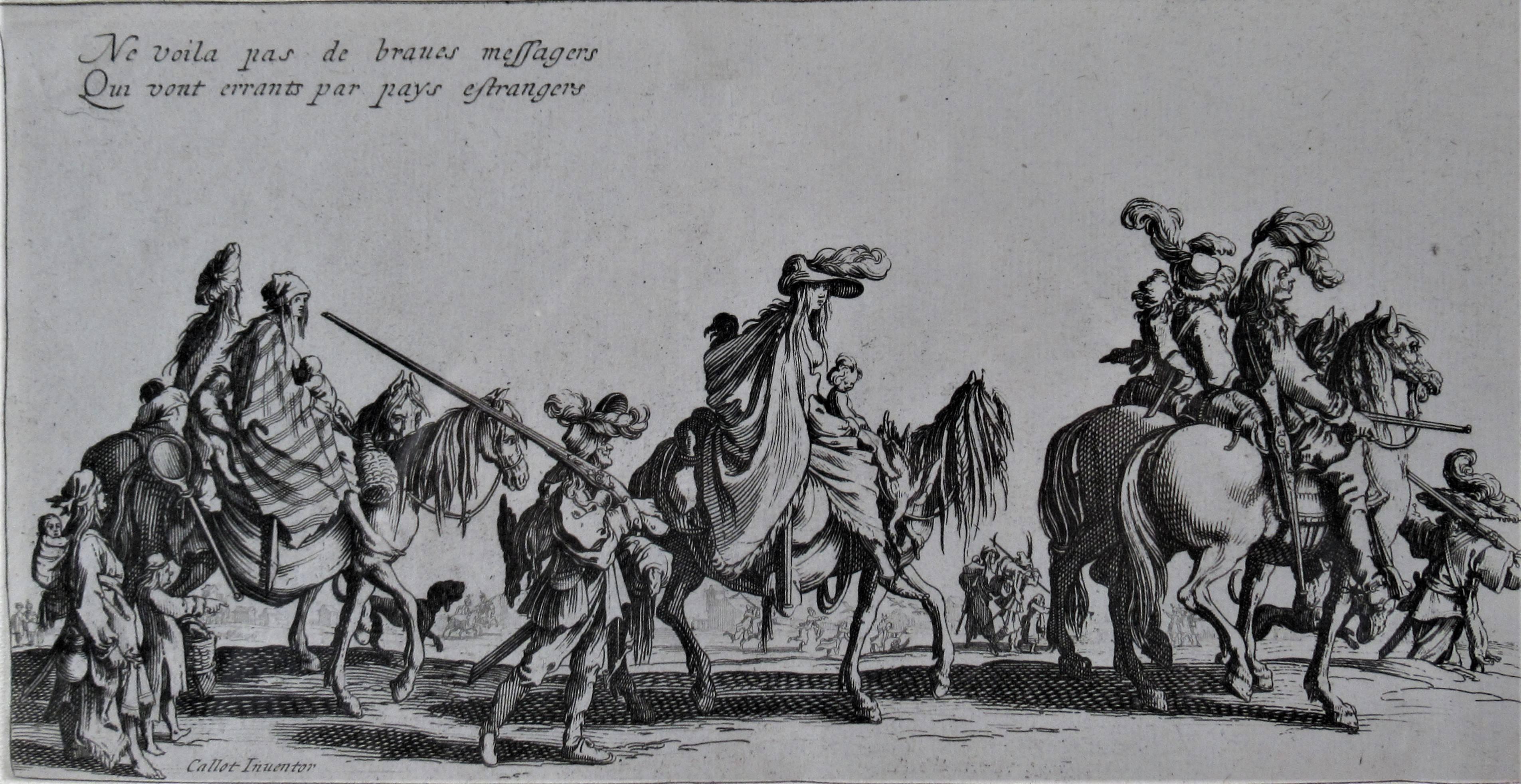 Nous Voila Pas de Braves, de la suite les Bohemiens - Print de Jacques Callot