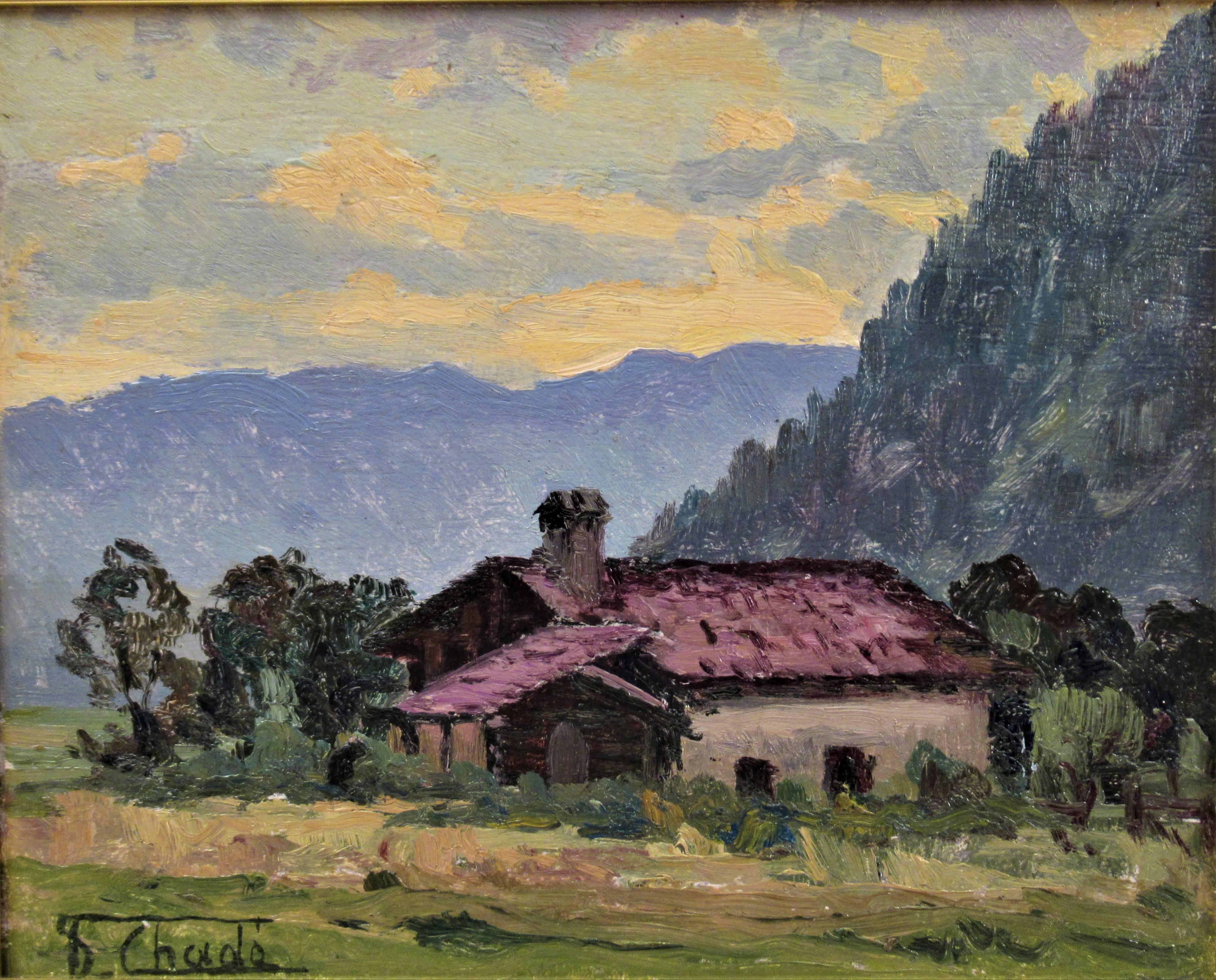 Ferme aux Environs de Sallanches - Painting de Florent Chade