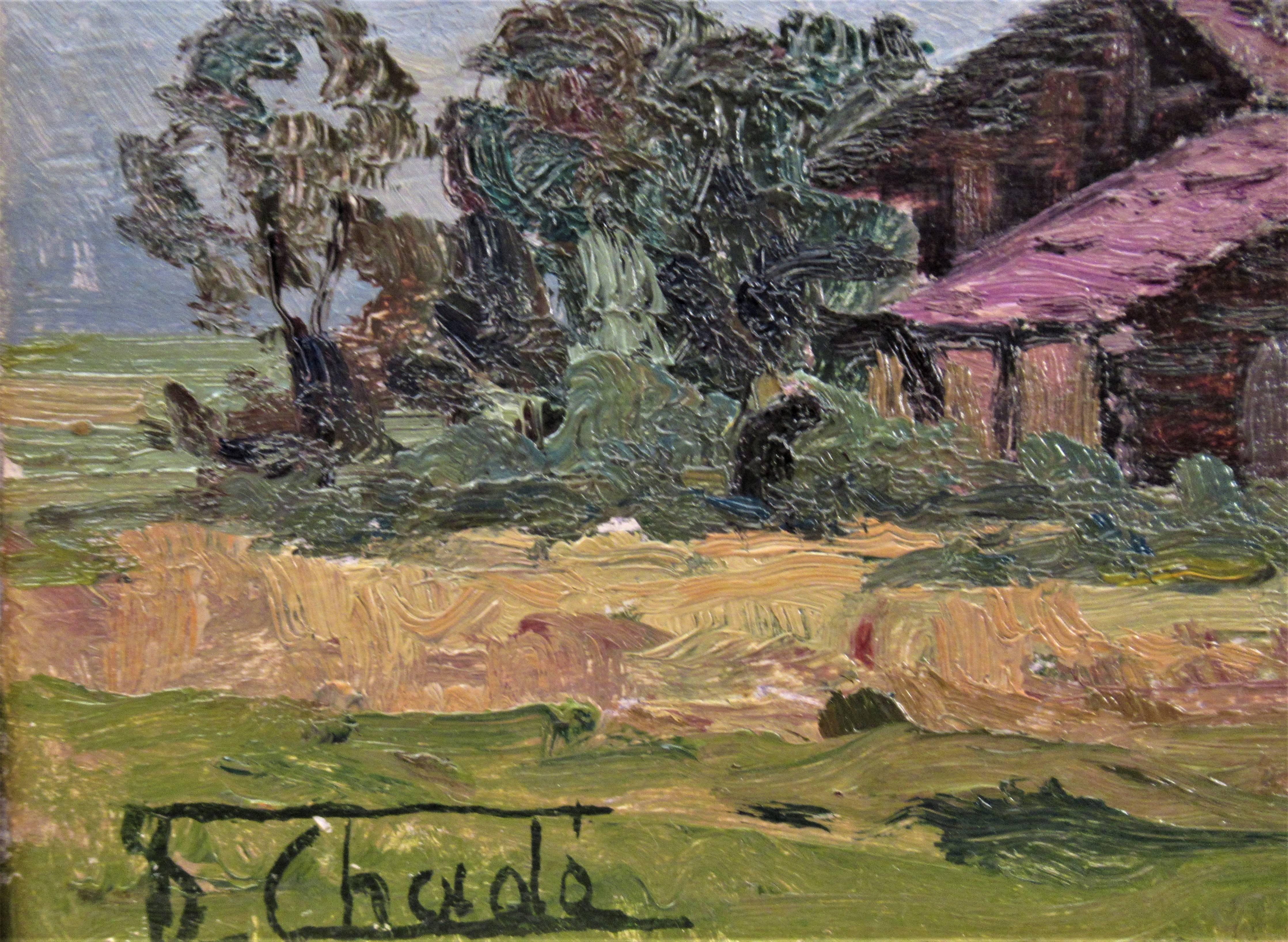 Ferme aux Environs de Sallanches - Painting Impresionista de Florent Chade