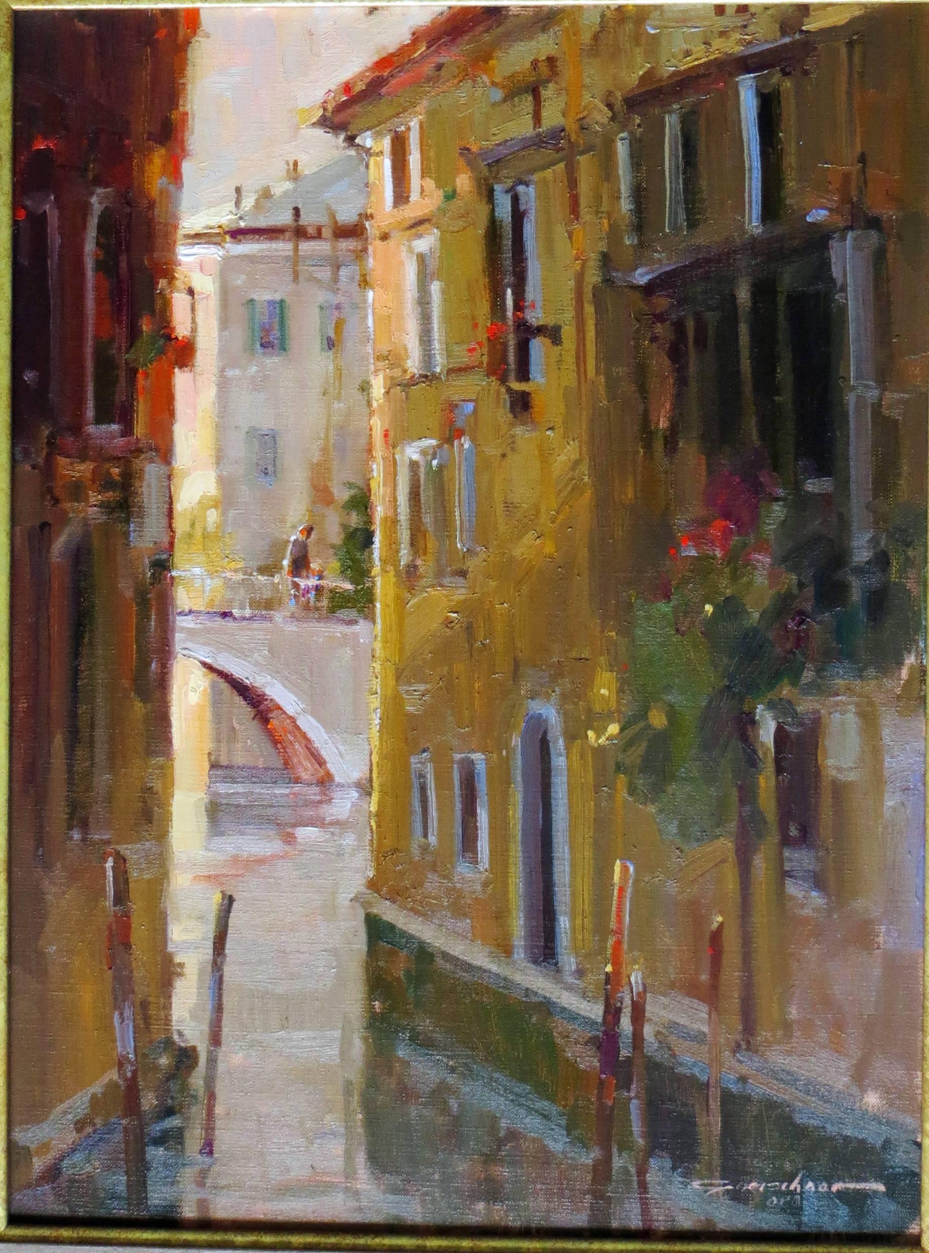 Ted Goerschner Beautiful Oil Painting of Venice 1