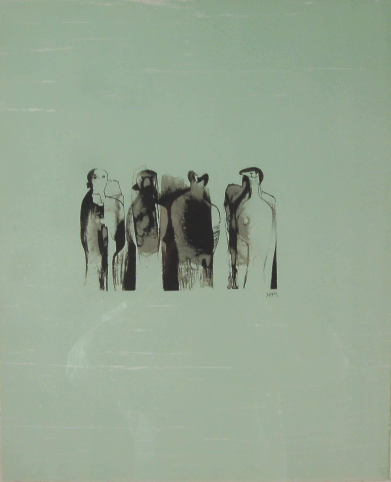 Trois figures Stand - Print de Henry Moore