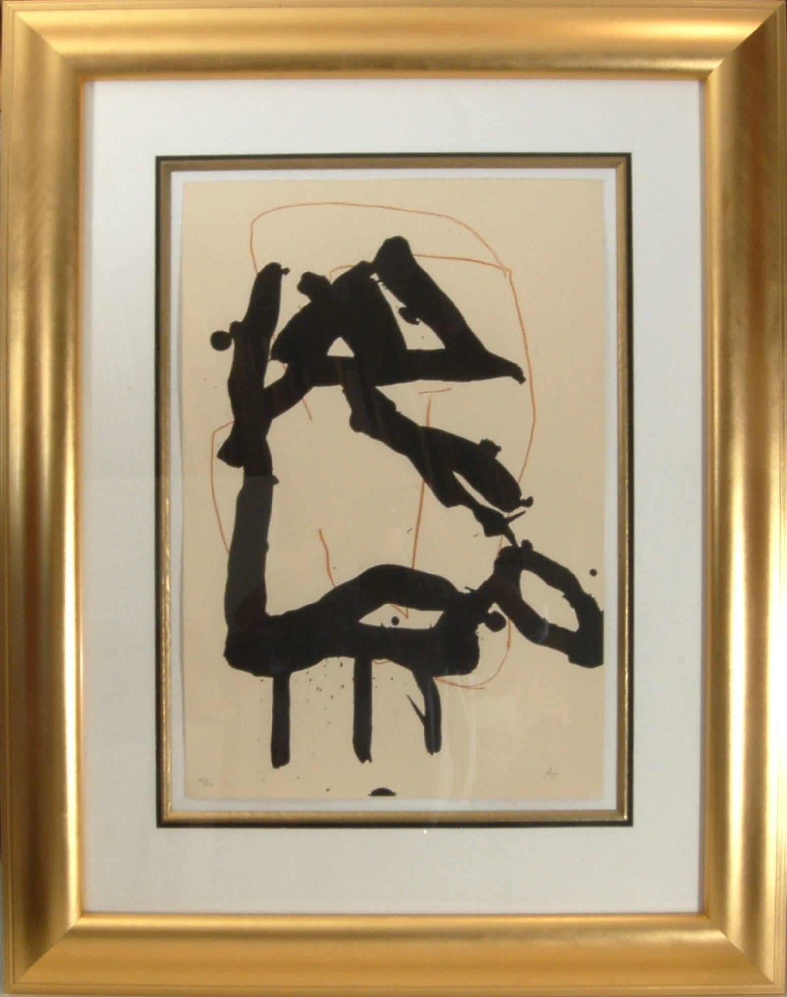 Robert Motherwell Abstract Print - Beau Geste For Lucrece VI