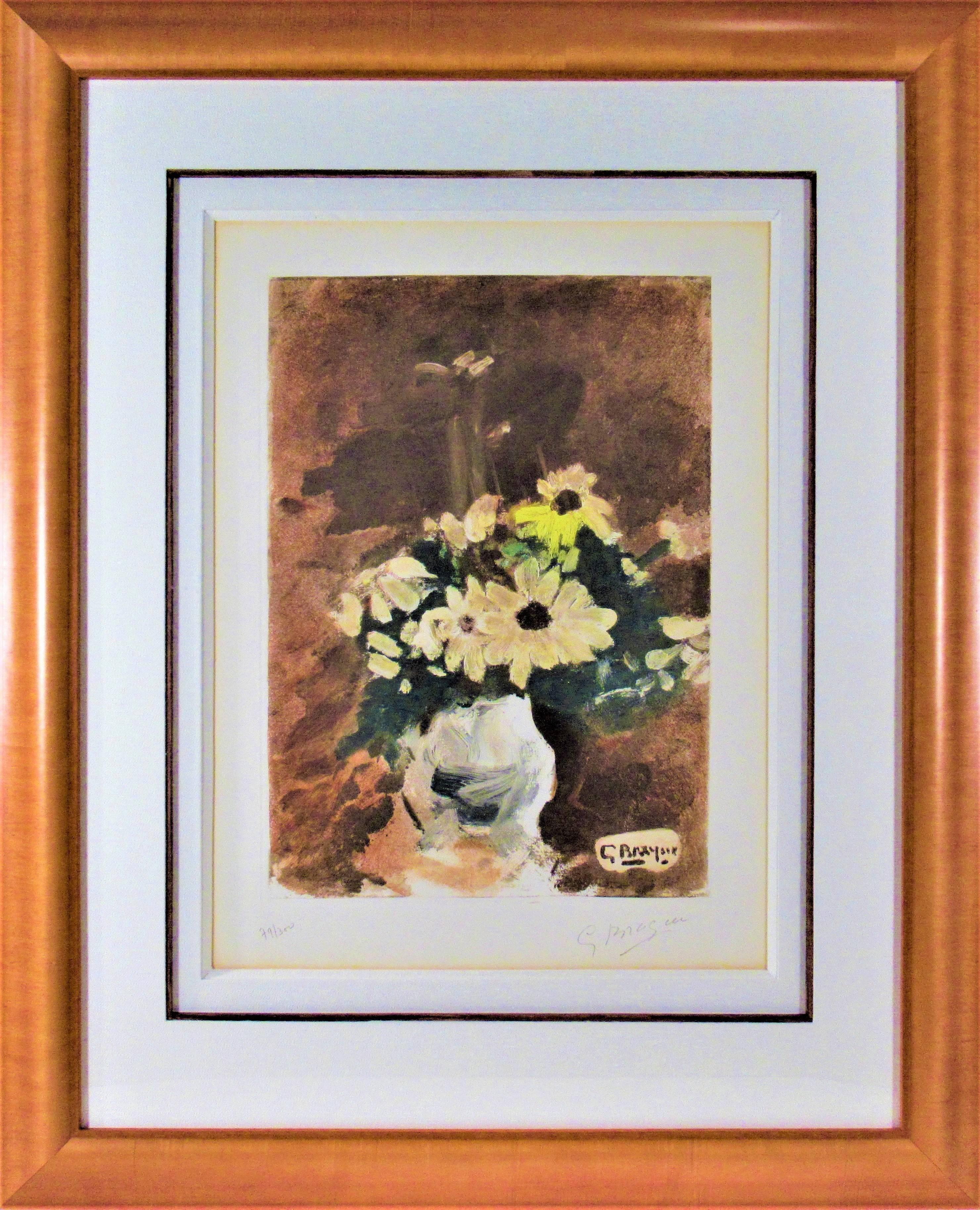 (after) Georges Braque Still-Life Print - Vase De Fleurs Jaune