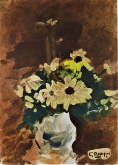 Vase de fleurs jaune