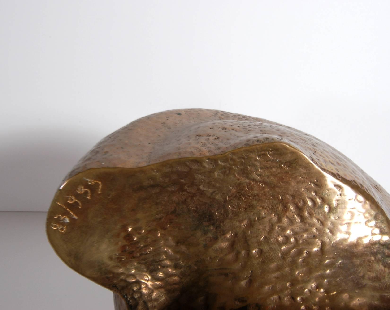 Nude Ascending a Staircase - Gold Figurative Sculpture by Salvador Dalí