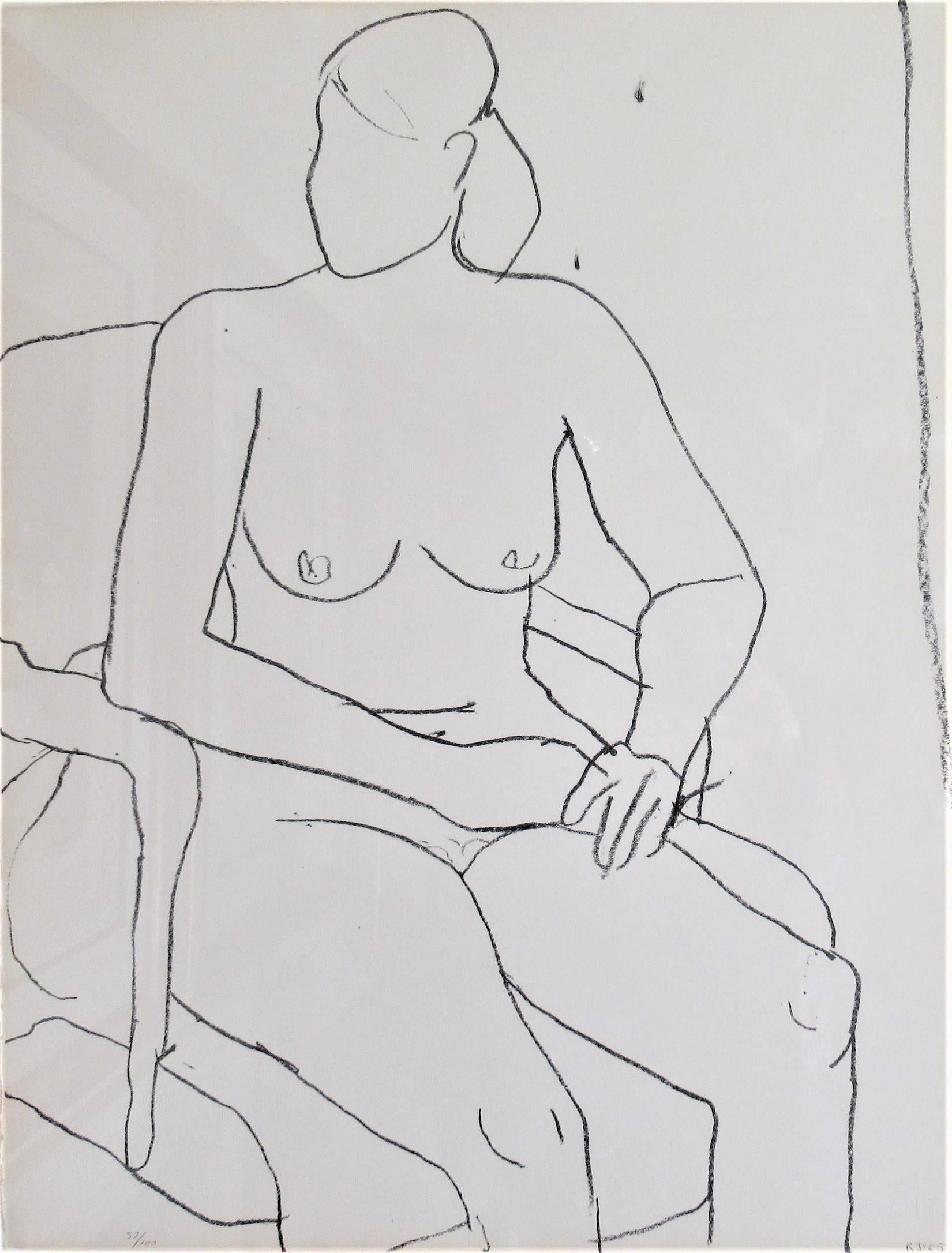 Seated Nude - Print by Richard Diebenkorn