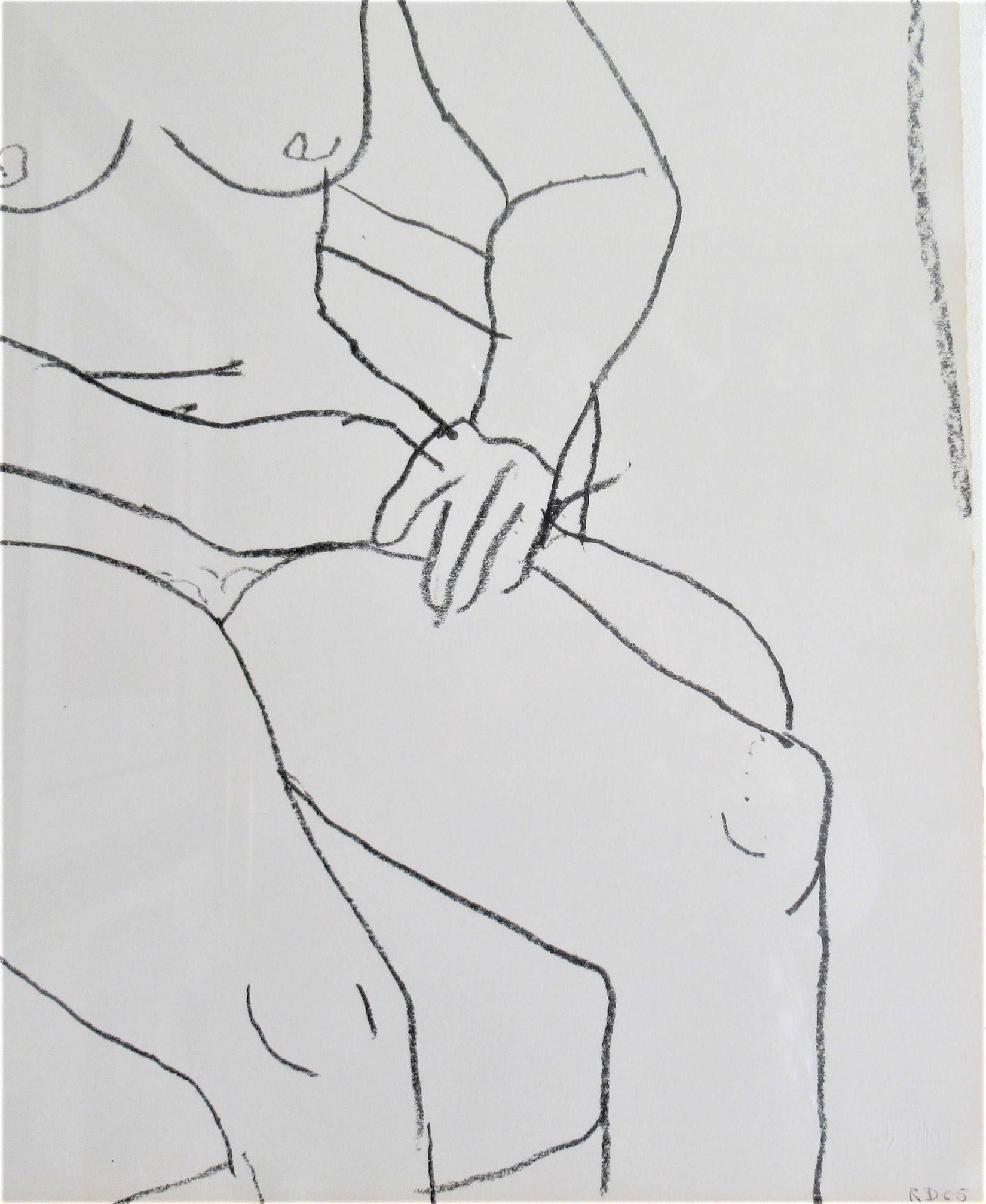 Seated Nude - Abstract Expressionist Print by Richard Diebenkorn
