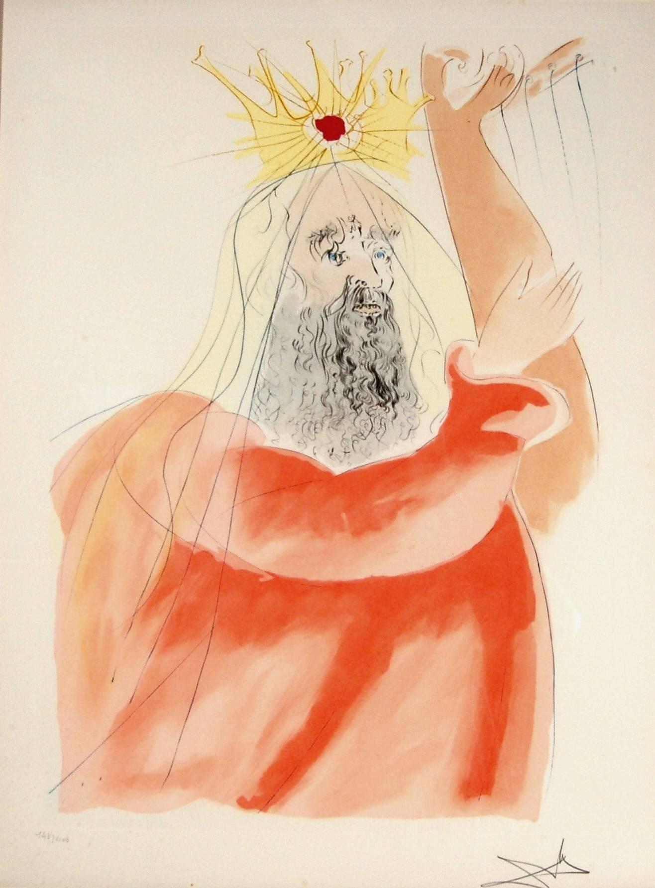 King David, from the suite Our Historical Heritage. - Print by Salvador Dalí
