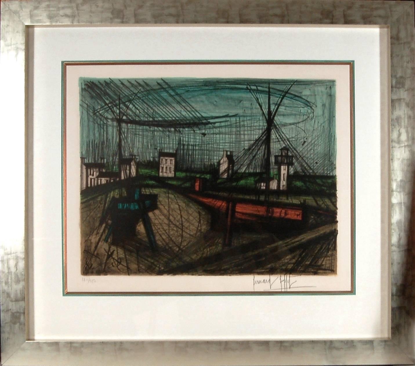 Bernard Buffet Landscape Print – Le Port