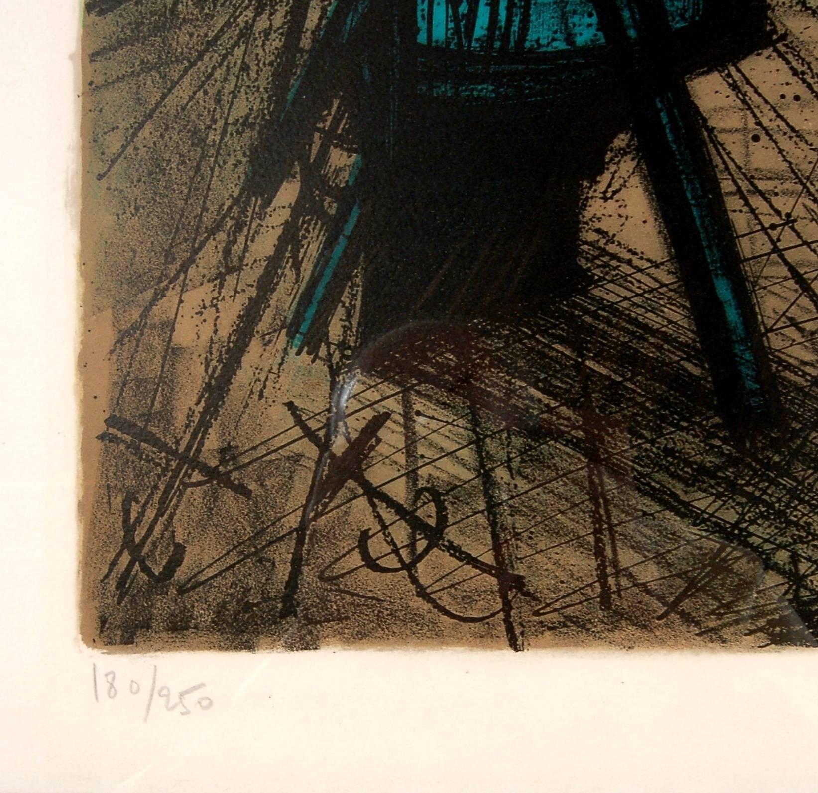 Le Port (Grau), Landscape Print, von Bernard Buffet