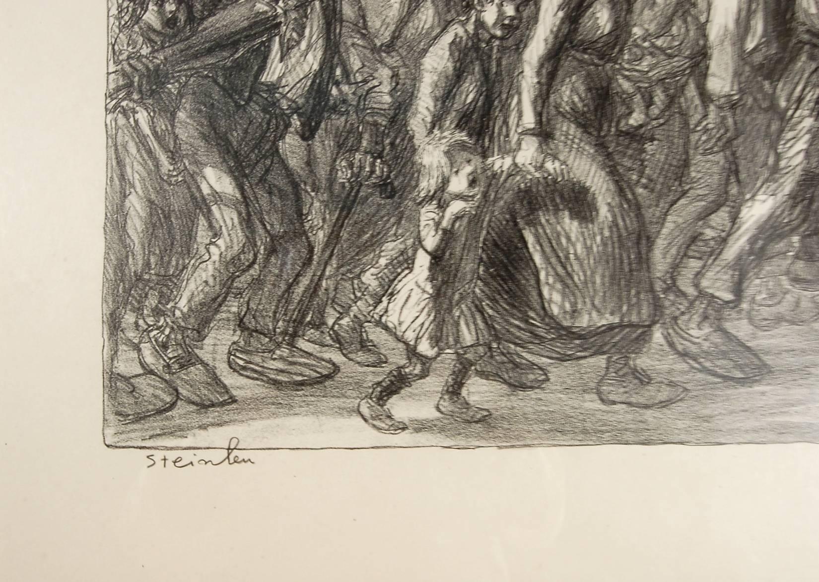 Les Otages Civils - Impressionist Print by Théophile Alexandre Steinlen