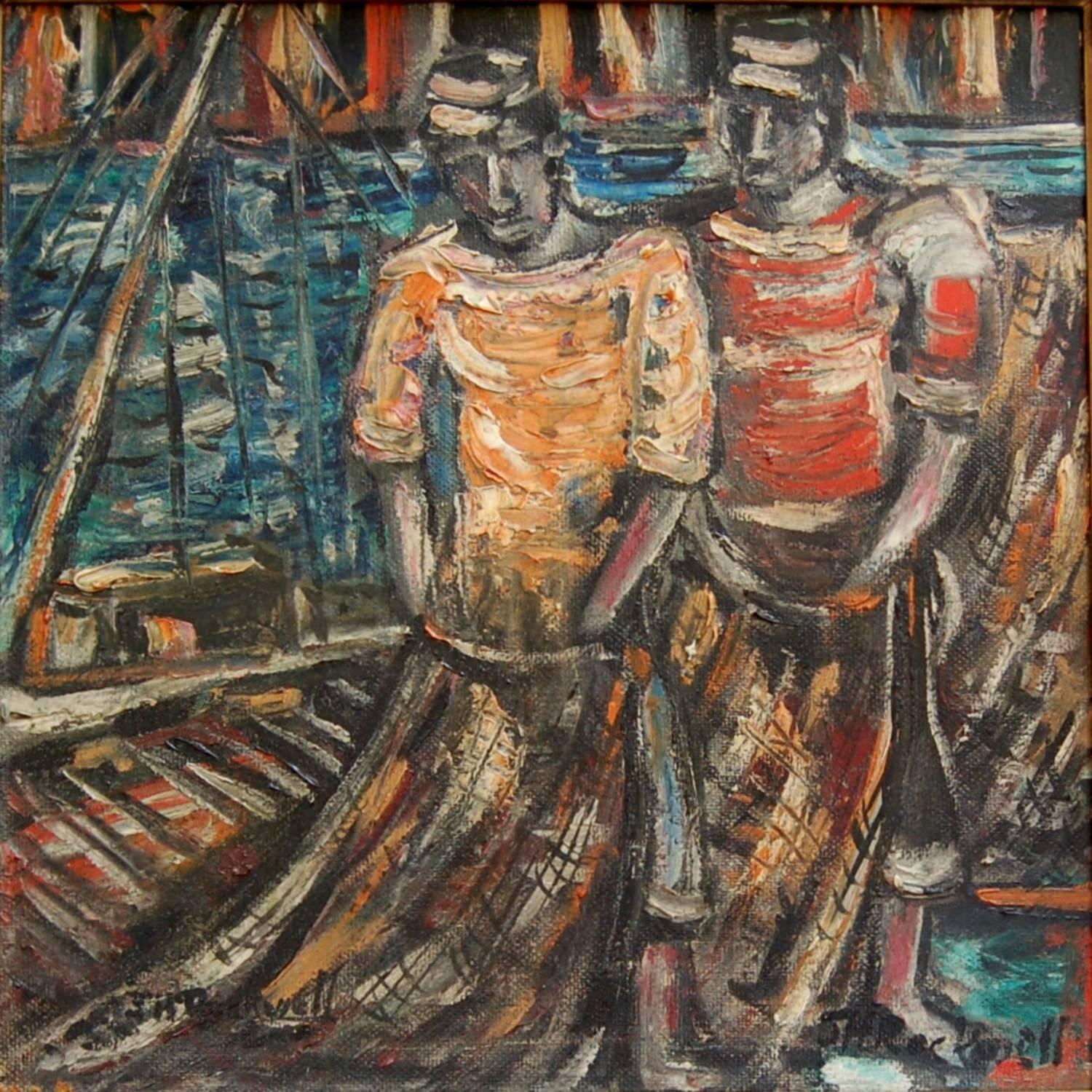 The Fishermen - Painting by John Rockwell