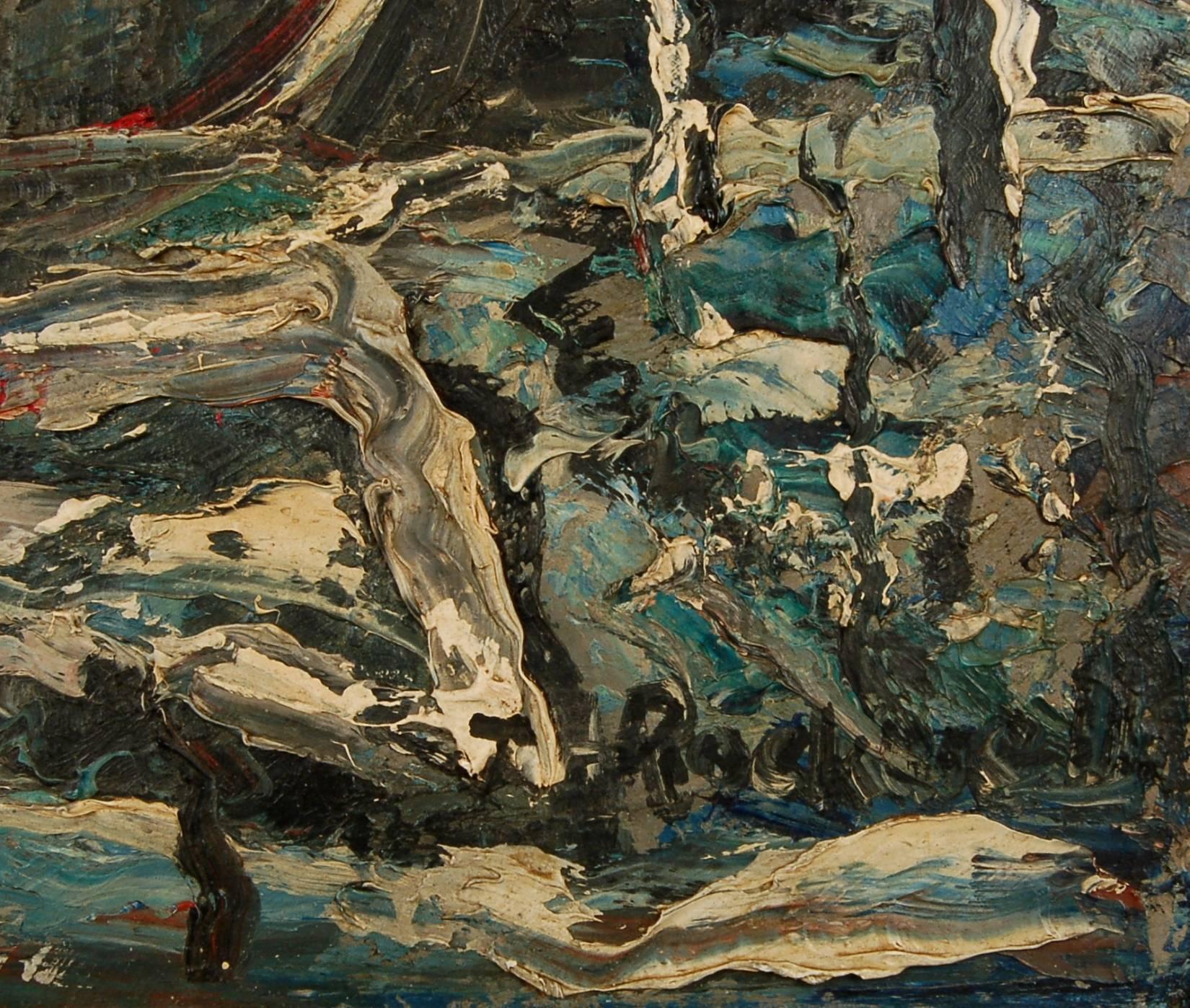 Boat and Shadows - Painting by John Rockwell