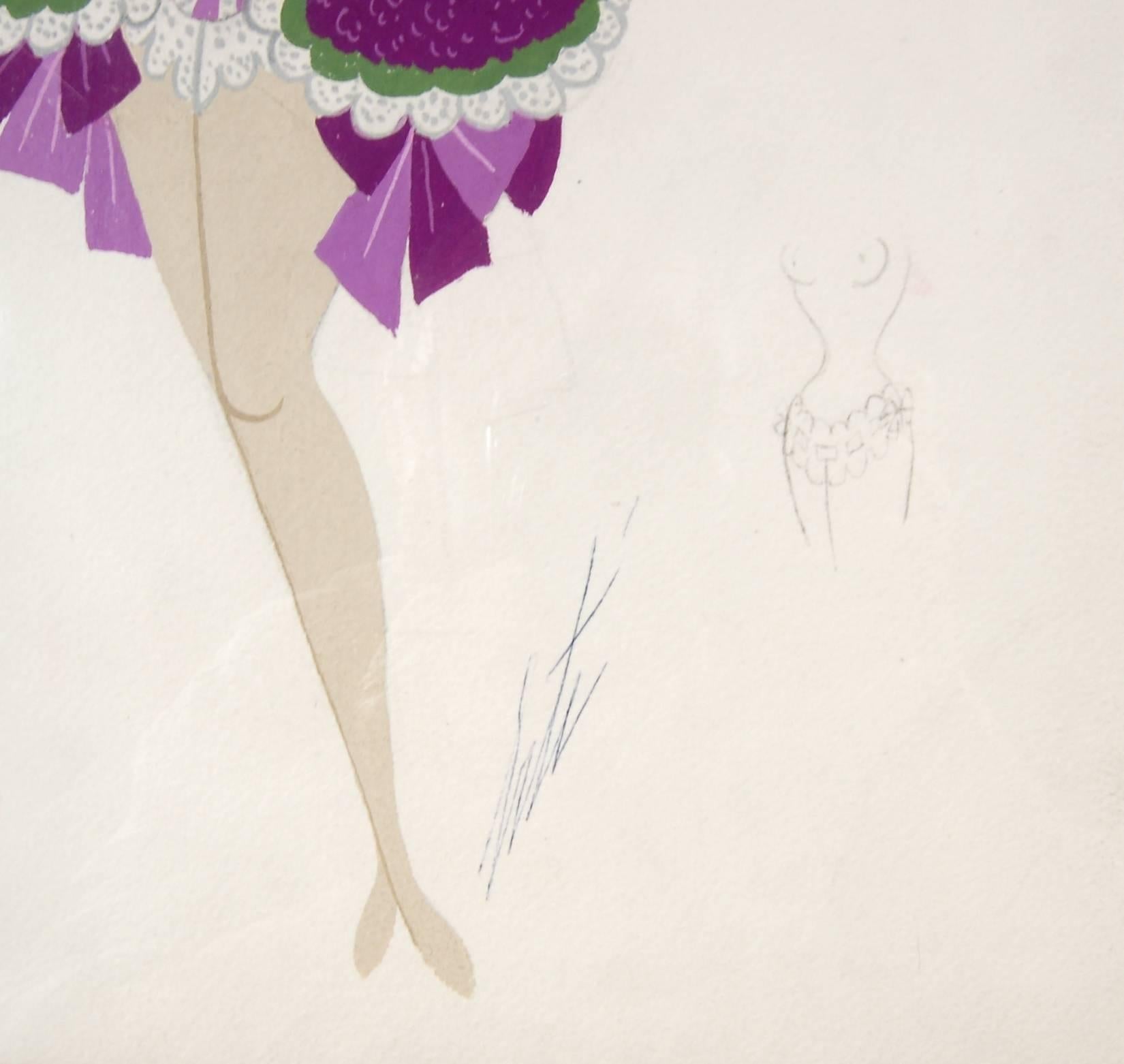 Violettfarbenes Kleid (Art déco), Art, von Erté