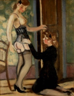 Zwei Frauen in der Desabillage.