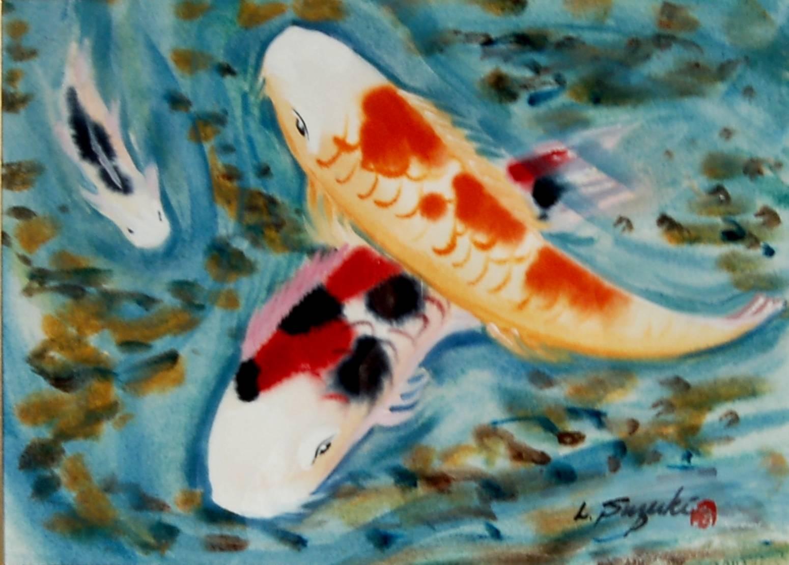 Three Fish - Art by Lewis Suzuki