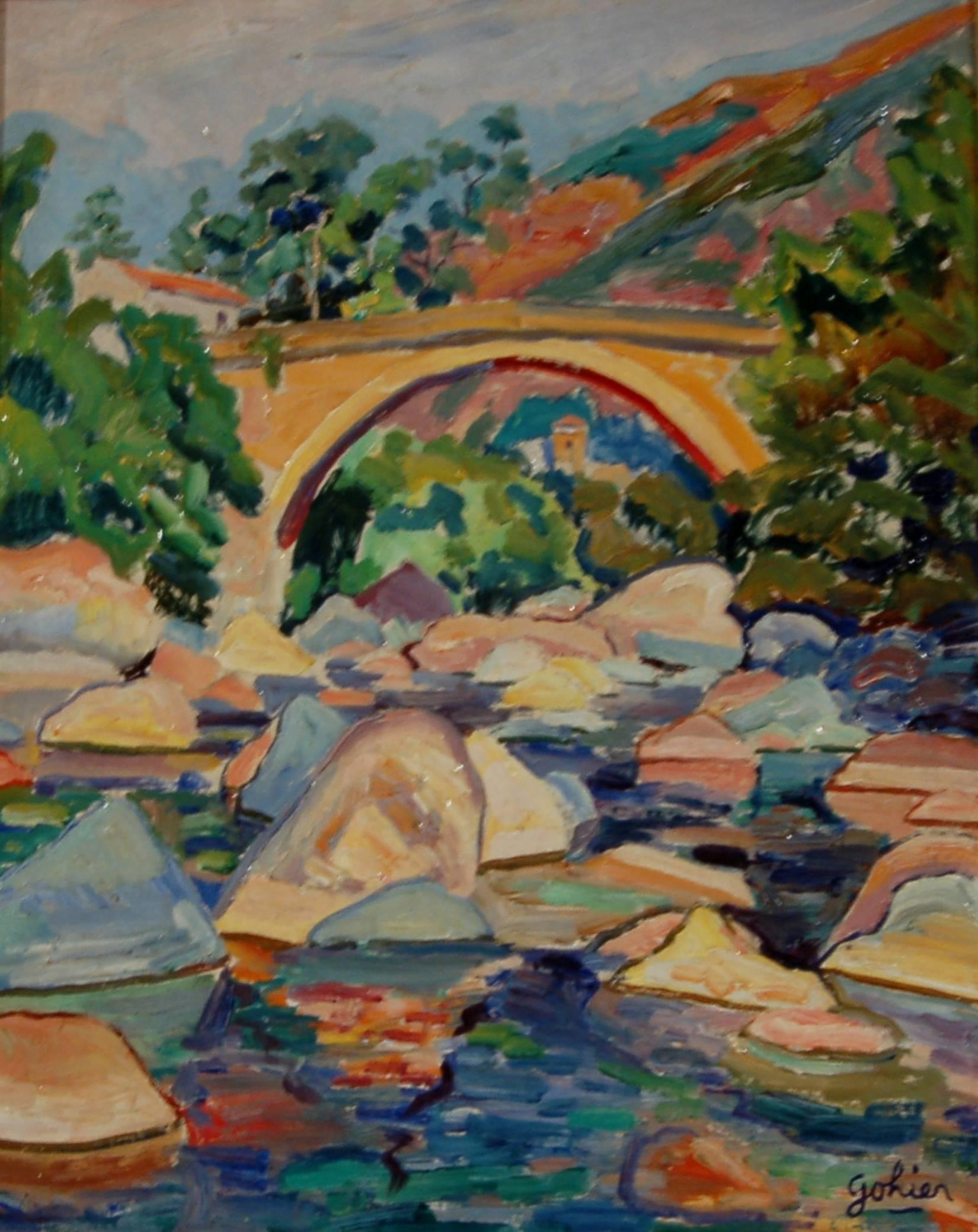 Paysage du Var - Painting de Raymond Gohier 