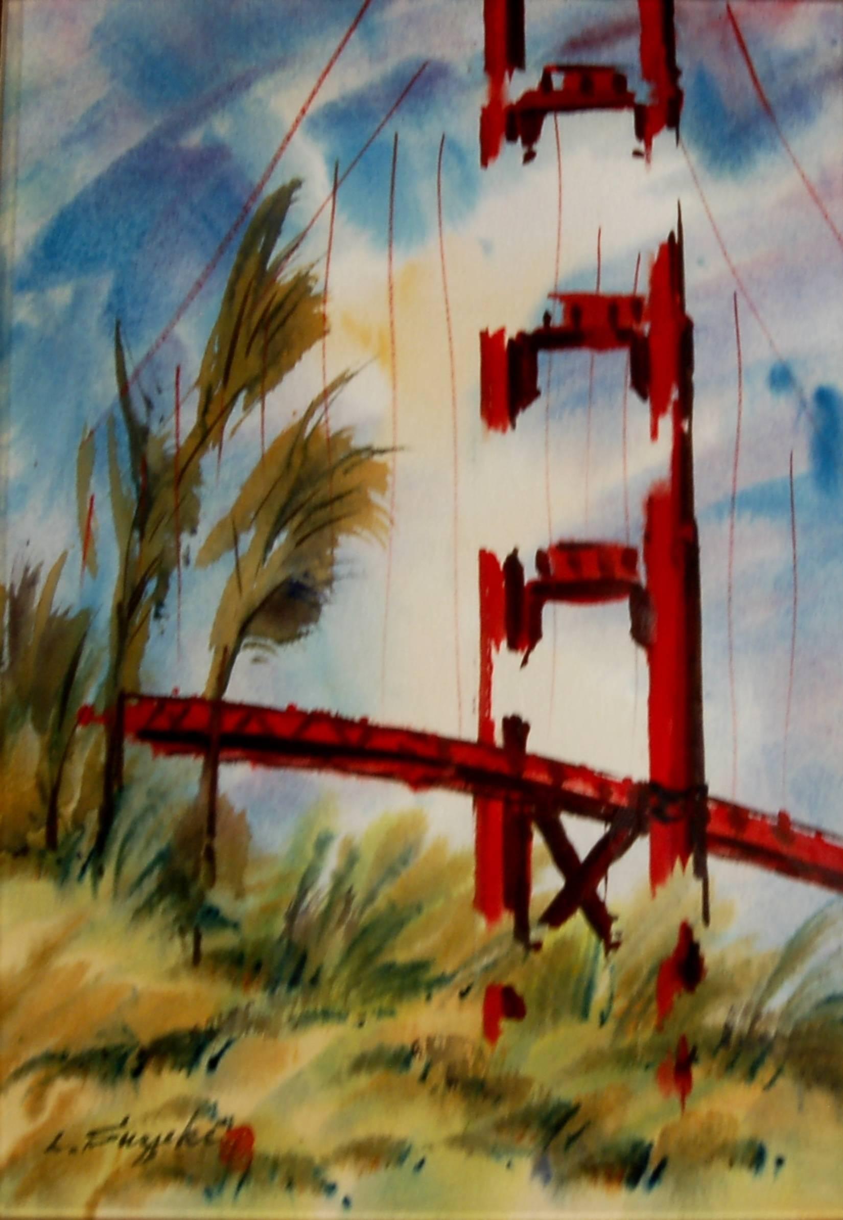 Golden Gate Bridge, San Francisco - Art by Lewis Suzuki