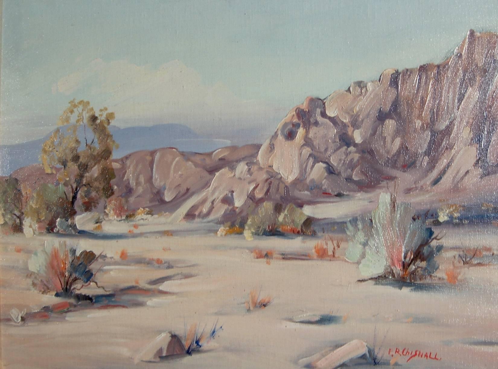 Desert Scene near Palm Spring - Painting by Frederick Richard Chisnall