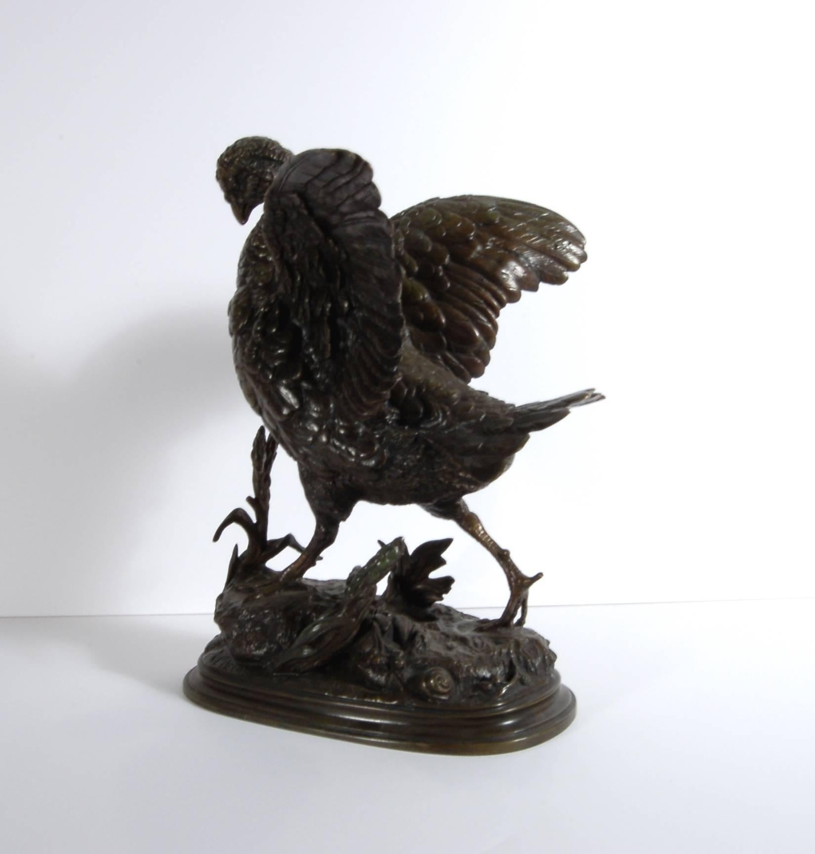 Le Vogel - Académique Sculpture par Paul Edouard Delabriere
