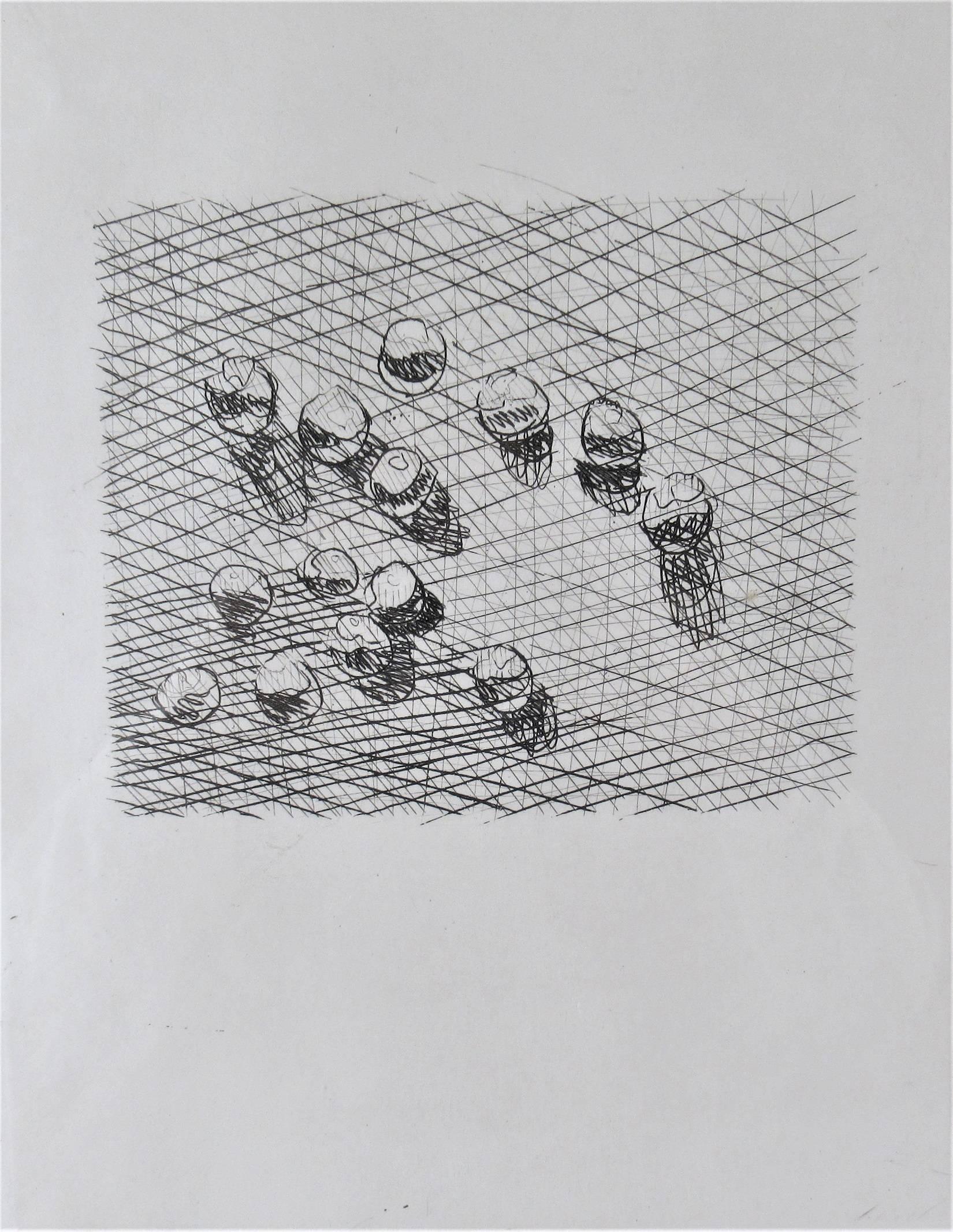 Ajournement I - Print by Jacques Villon