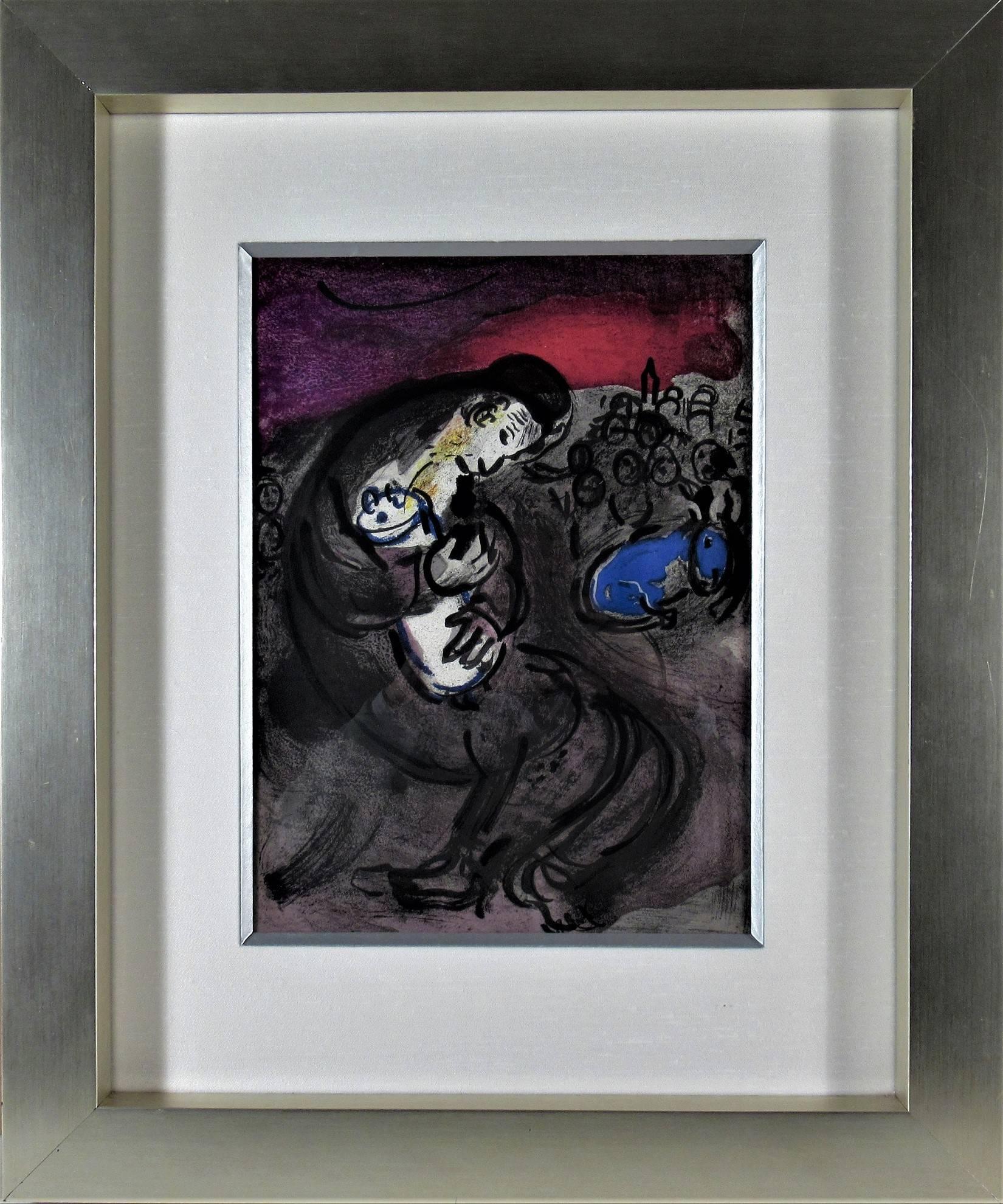 Marc Chagall Figurative Print - Jeremiah's Lamentations, from "The Bible"
