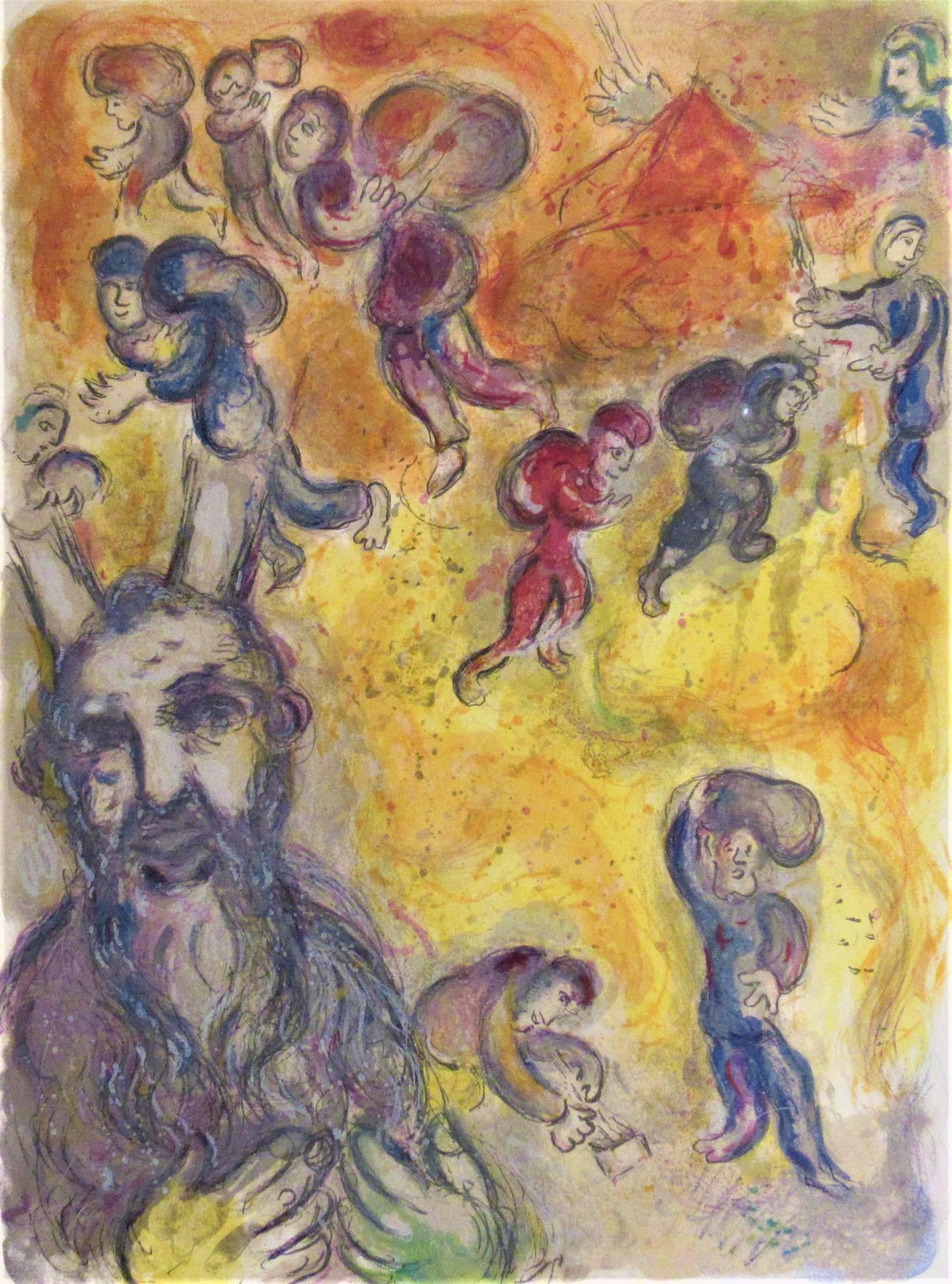 Moses Sees the Sufferings of his People, from the suite, The Story of Exodus - Print by Marc Chagall