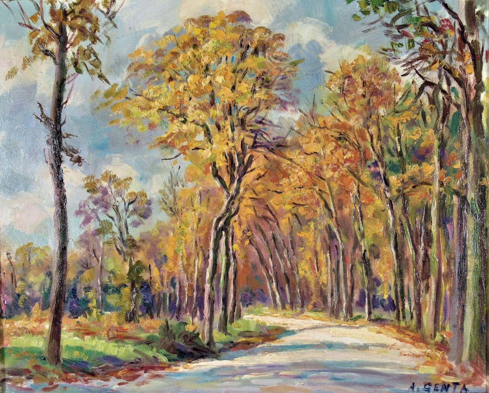 Le Bois de Vicennes - Painting by Albert Genta