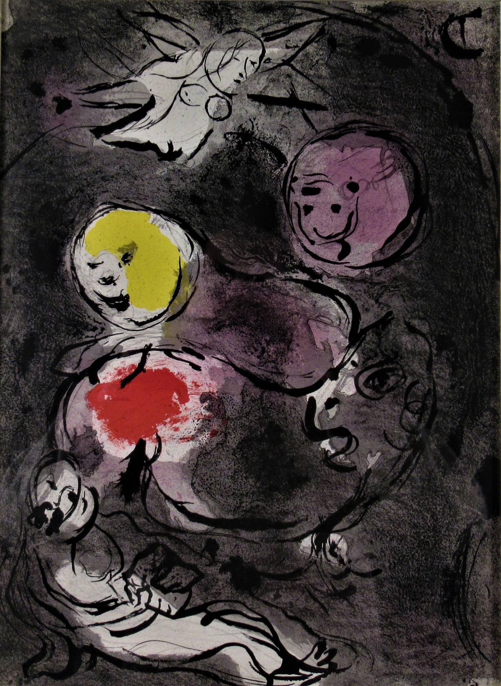 Der Geister Daniel mit den Löwen – Print von Marc Chagall