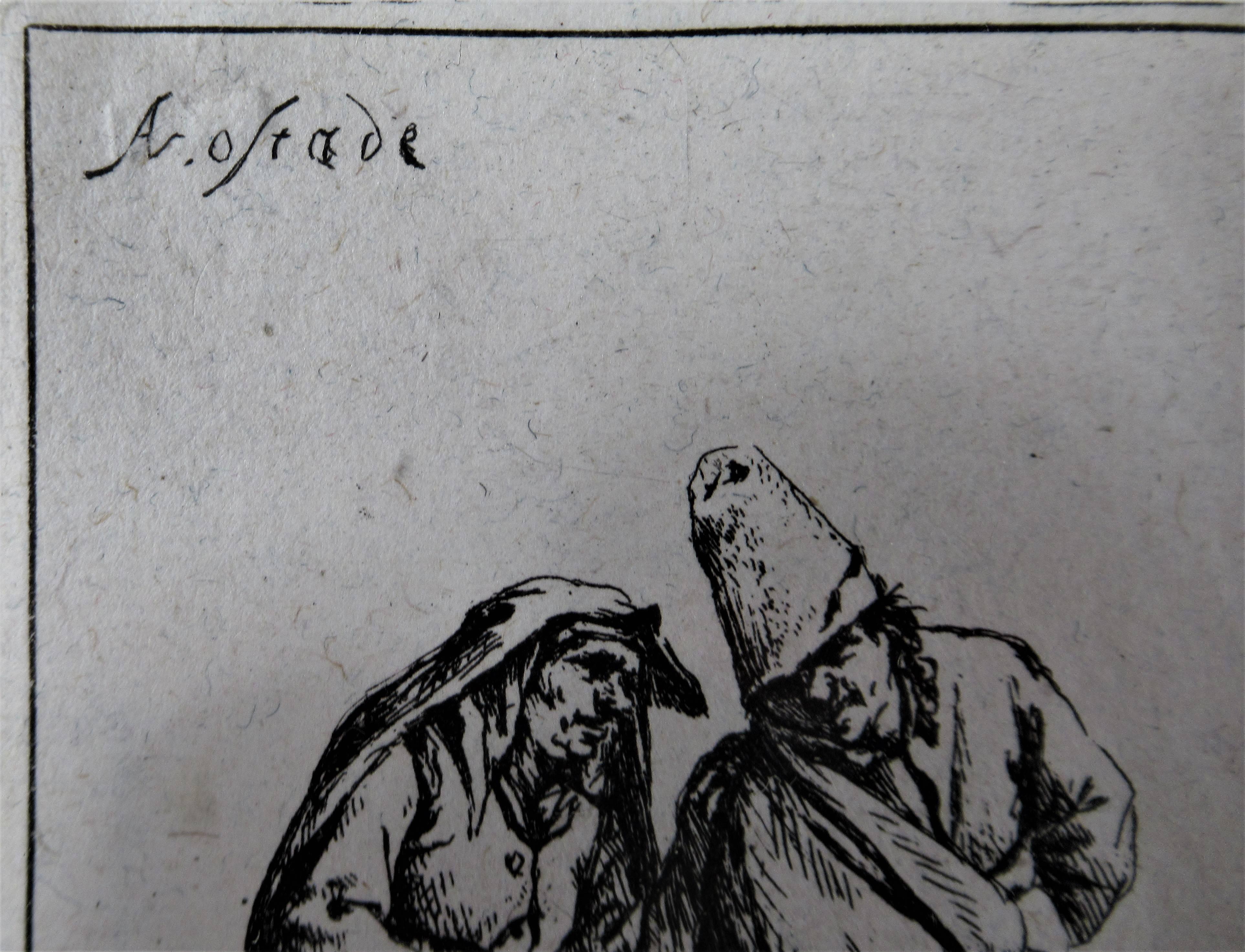Le couple - Maîtres anciens Print par Adriaen van Ostade