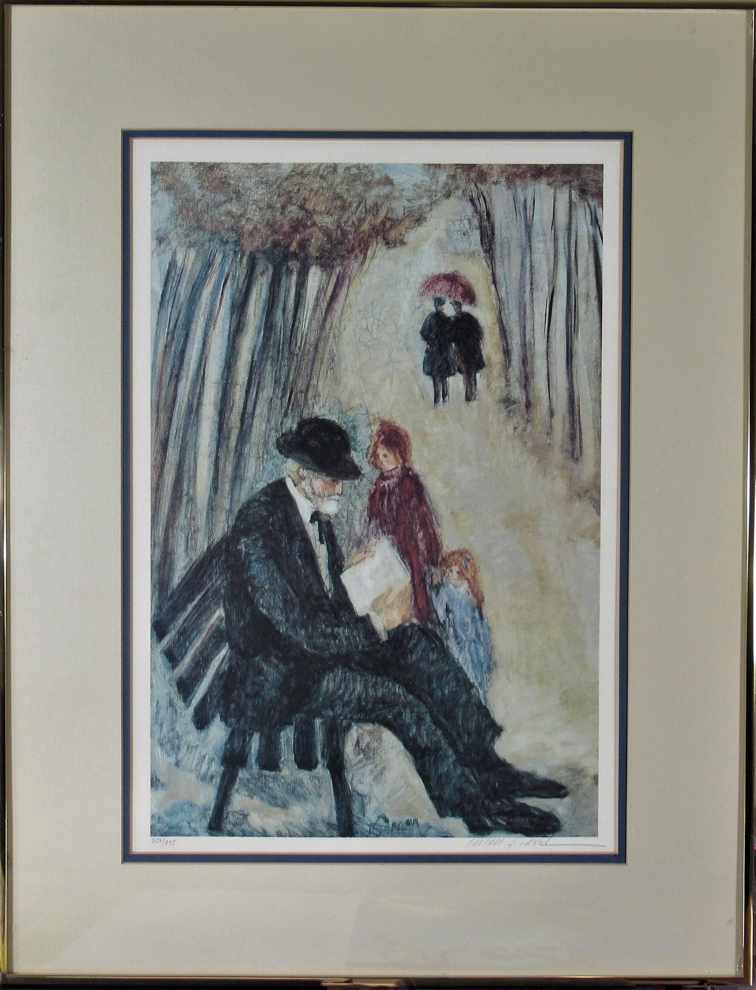 Barbara A. Wood Figurative Print - At The Park