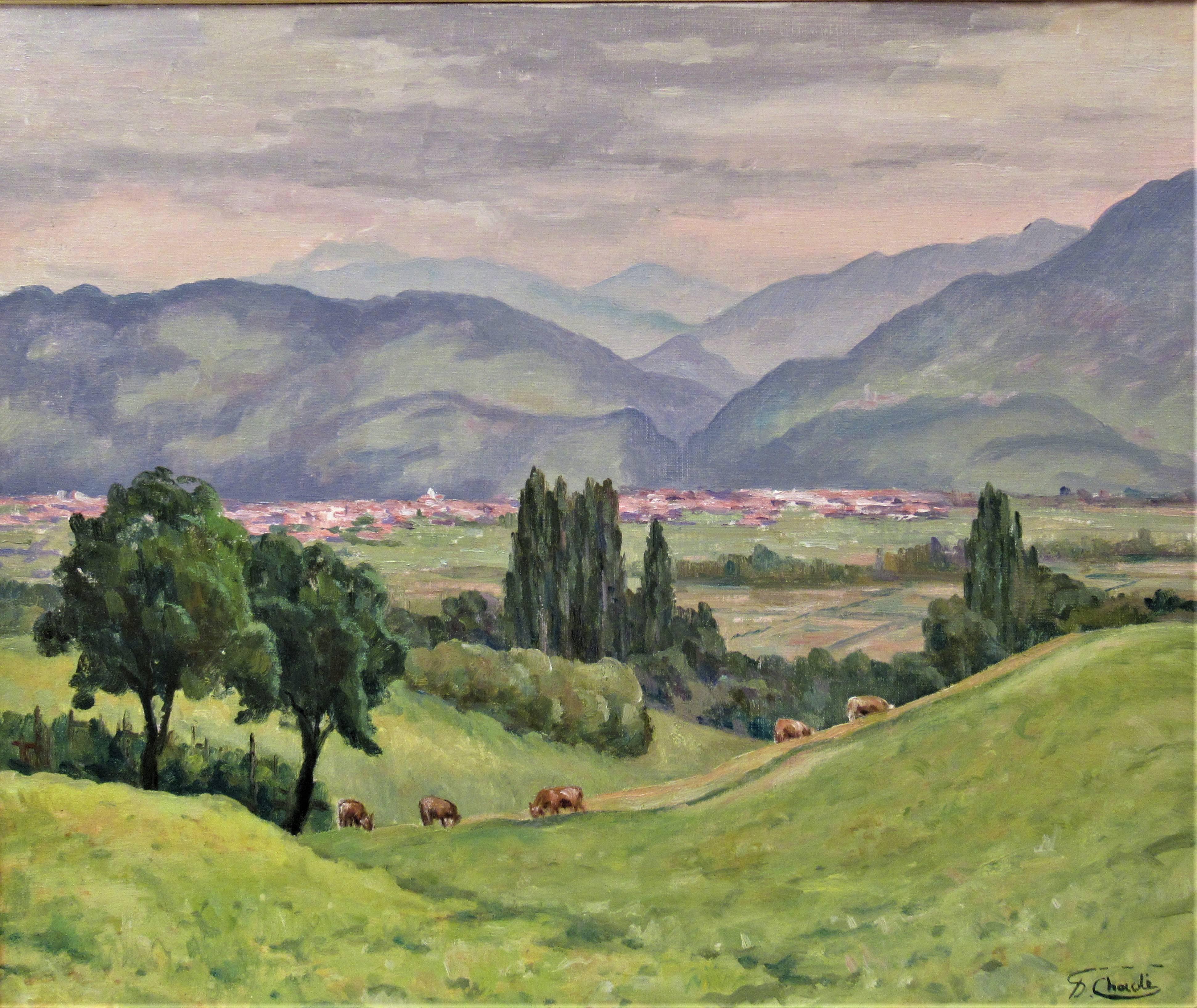 Plaine de Pontcharue - Painting by Florent Chade