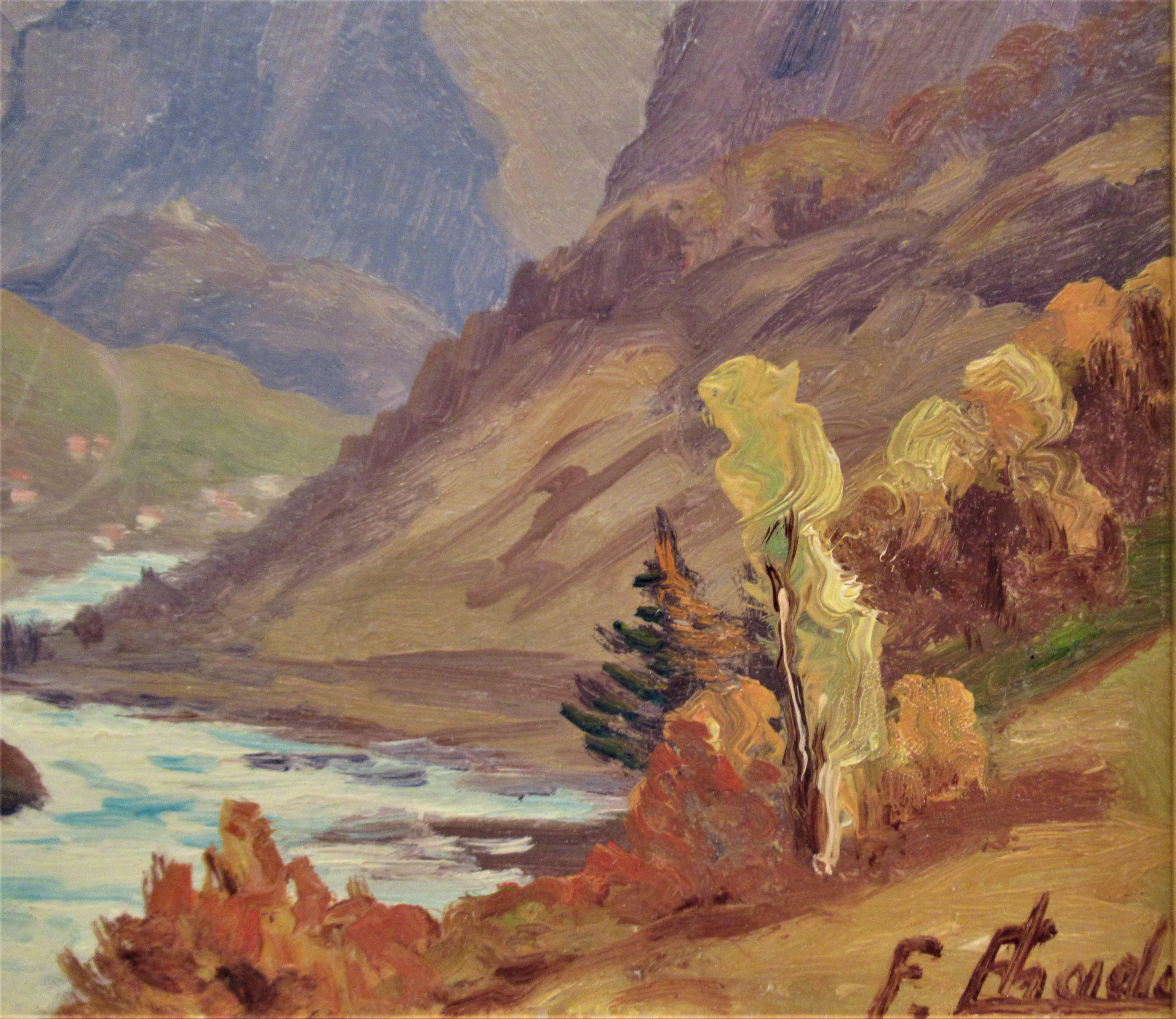 Die Montagne, Pres de Grenoble (Impressionismus), Painting, von Florent Chade
