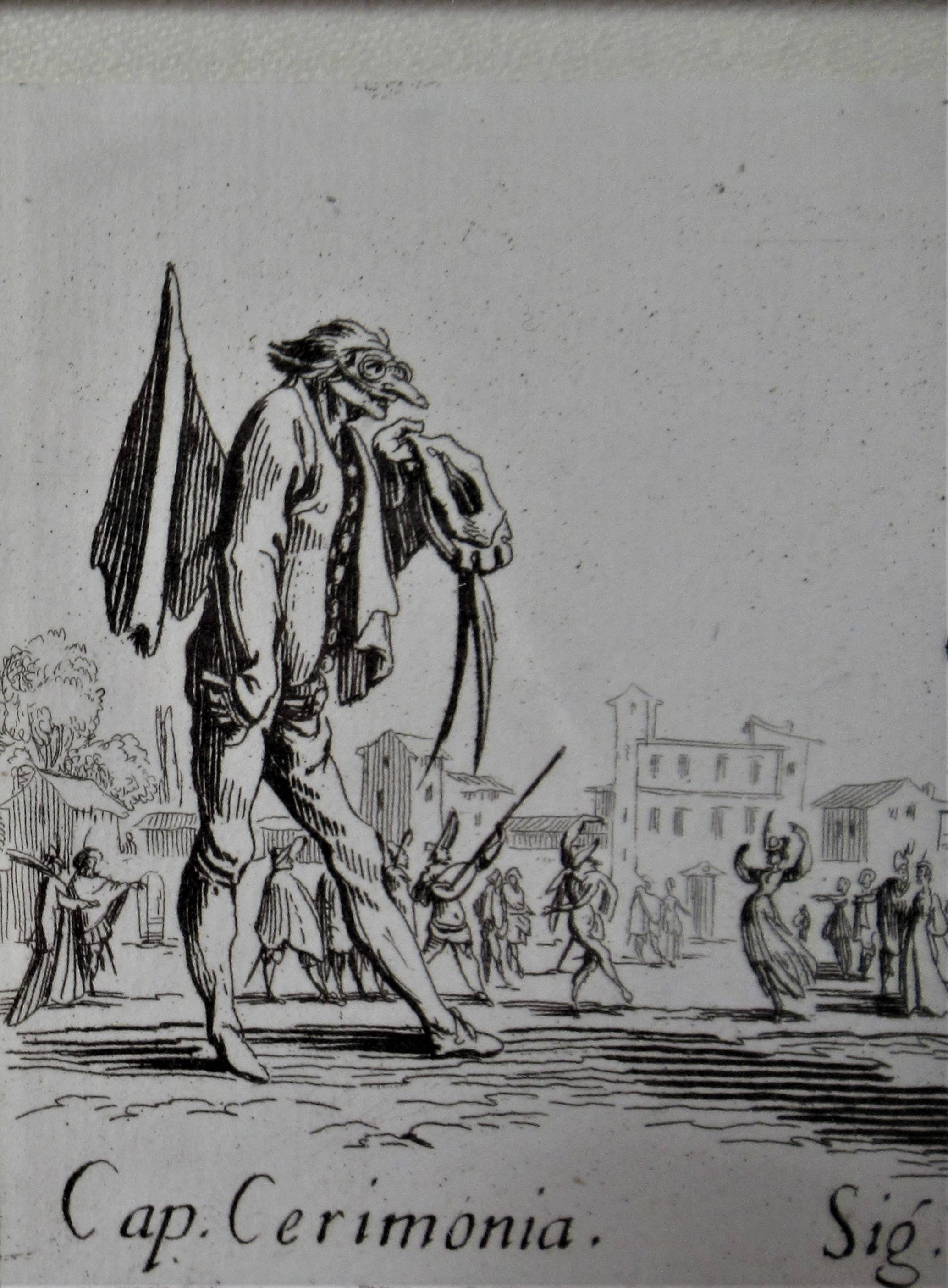 la prise de courante Cerimonia, Sig. Lauinia - Réalisme Print par Jacques Callot