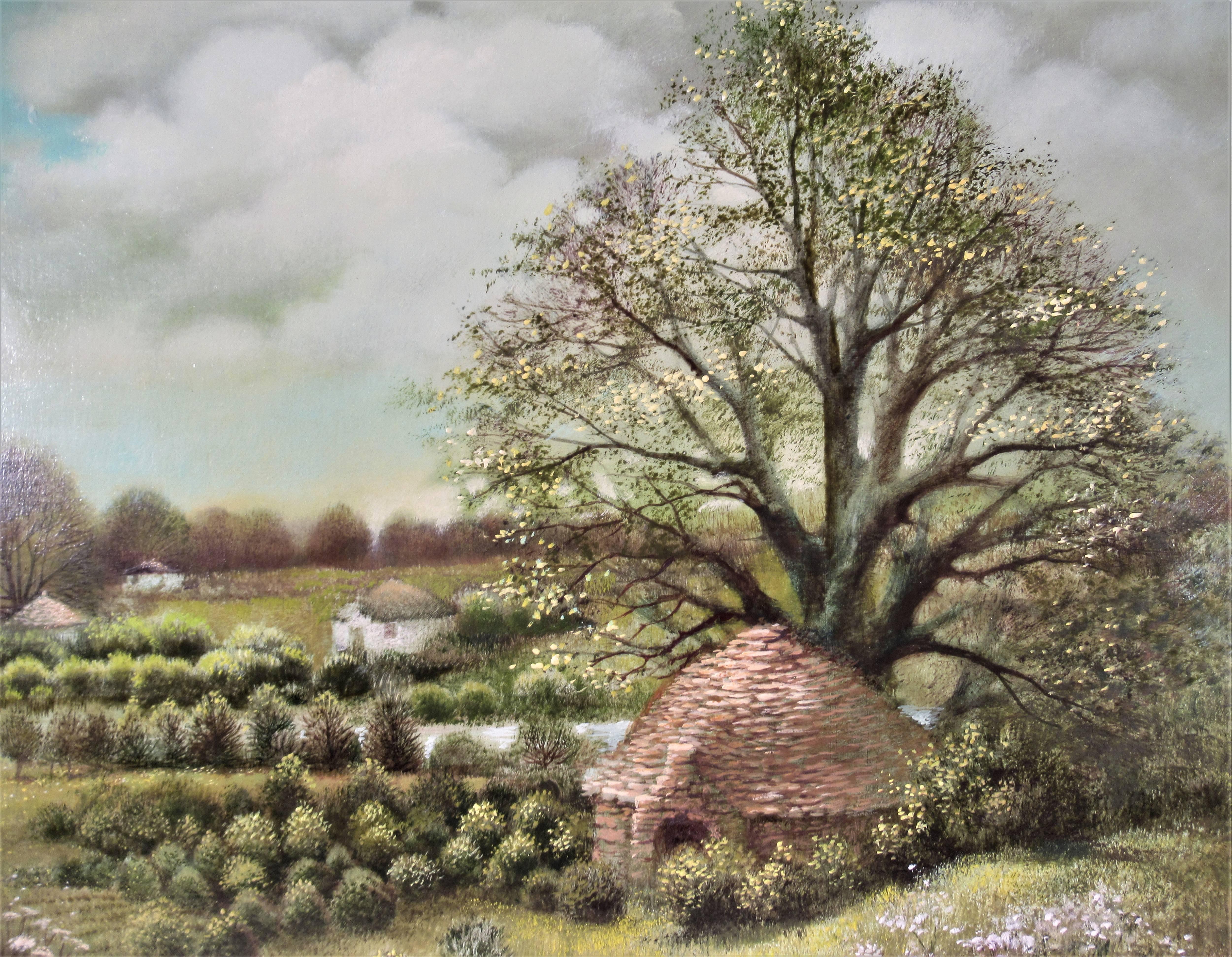 Paesaggio, Paysage aux Bories - Painting Accademia di Pierre Lavarenne