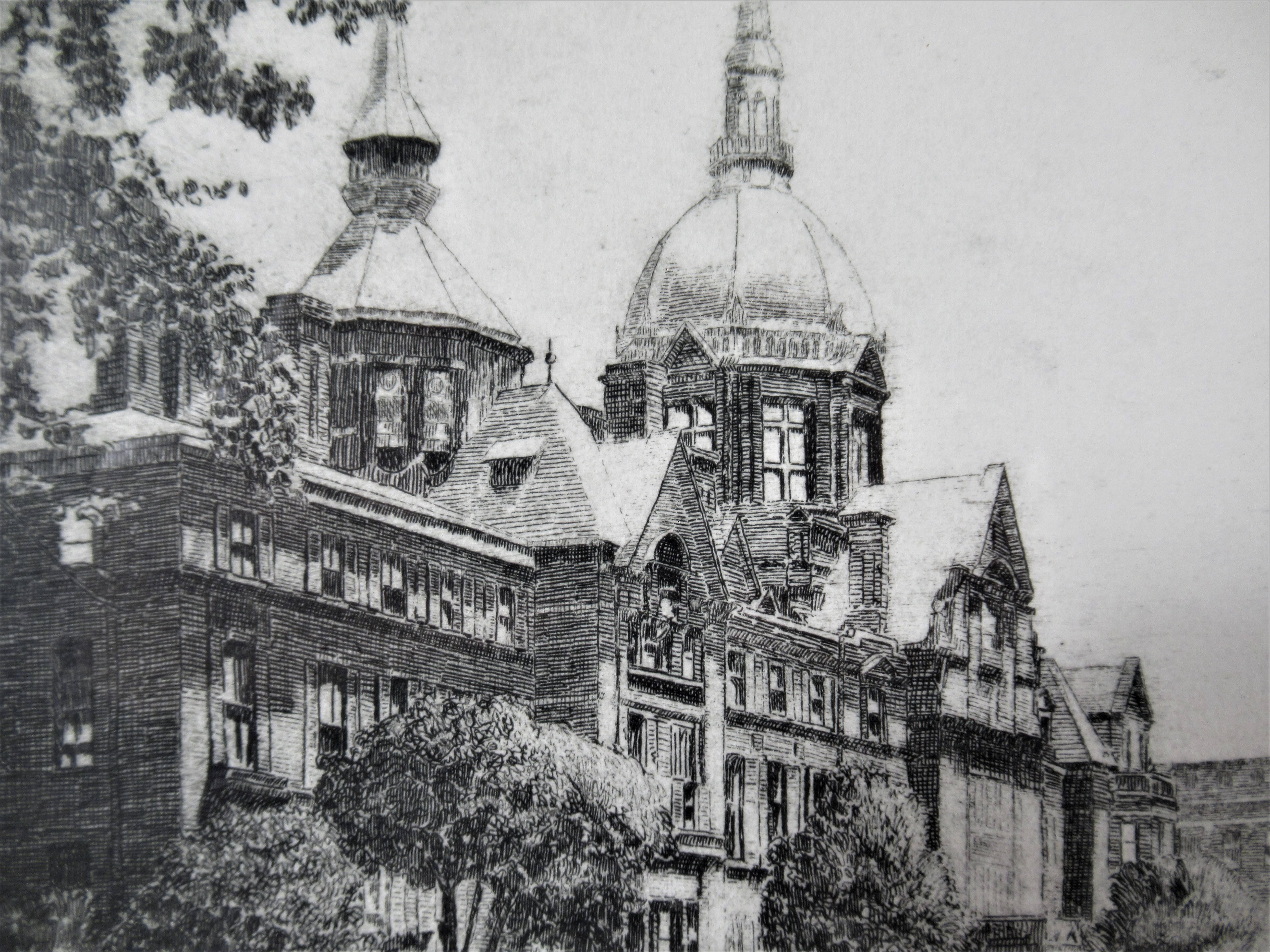 Johns Hopkins Hospital - Realist Print by Samuel Donovan Swann