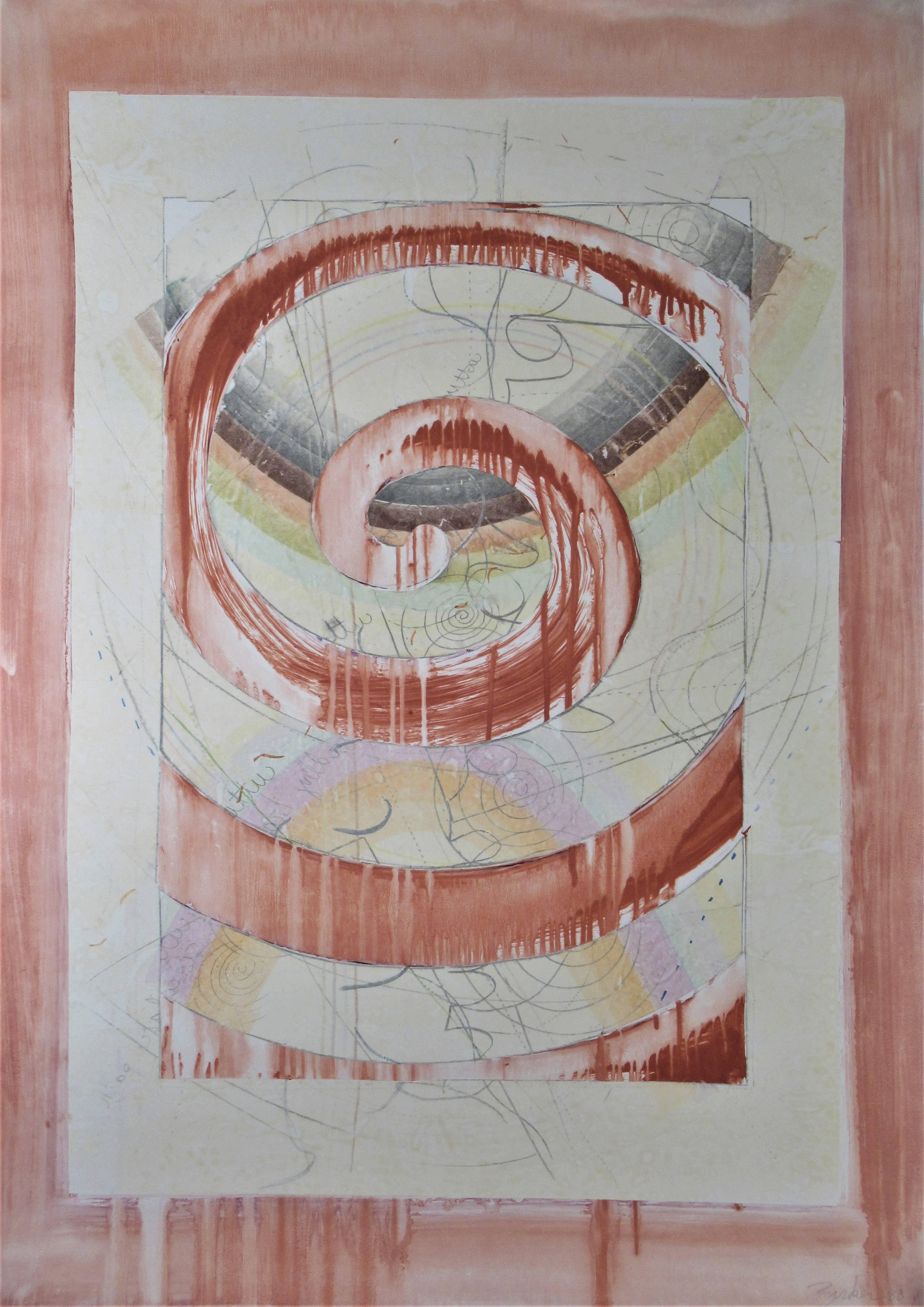Abstract Print Joseph Zirker - Sans titre III