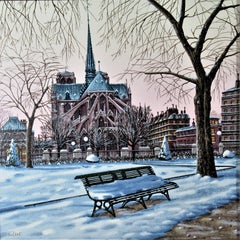 Notre Dame de Paris in Winter
