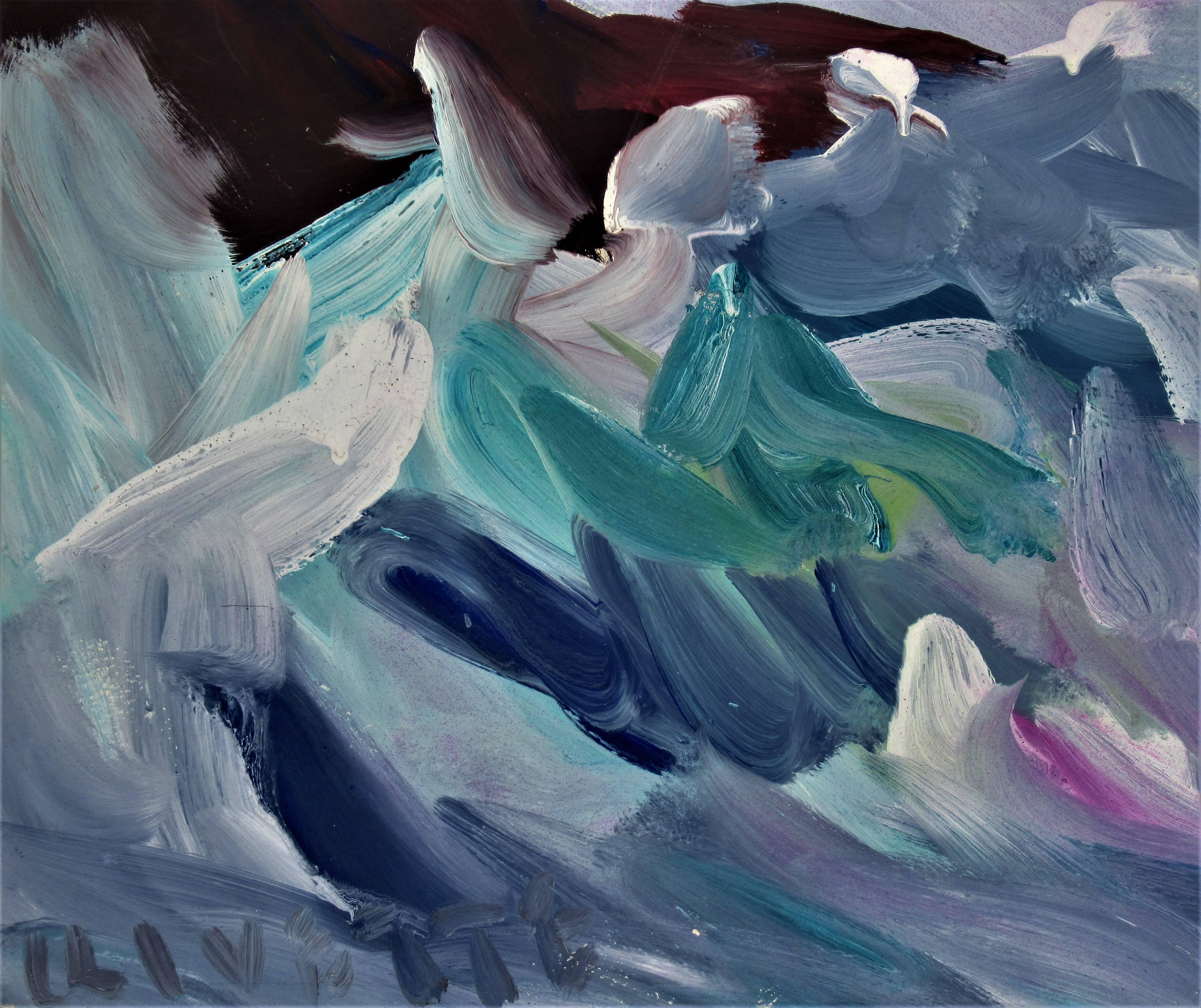 Paysage - Impressionnisme abstrait Art par Merton Clivette