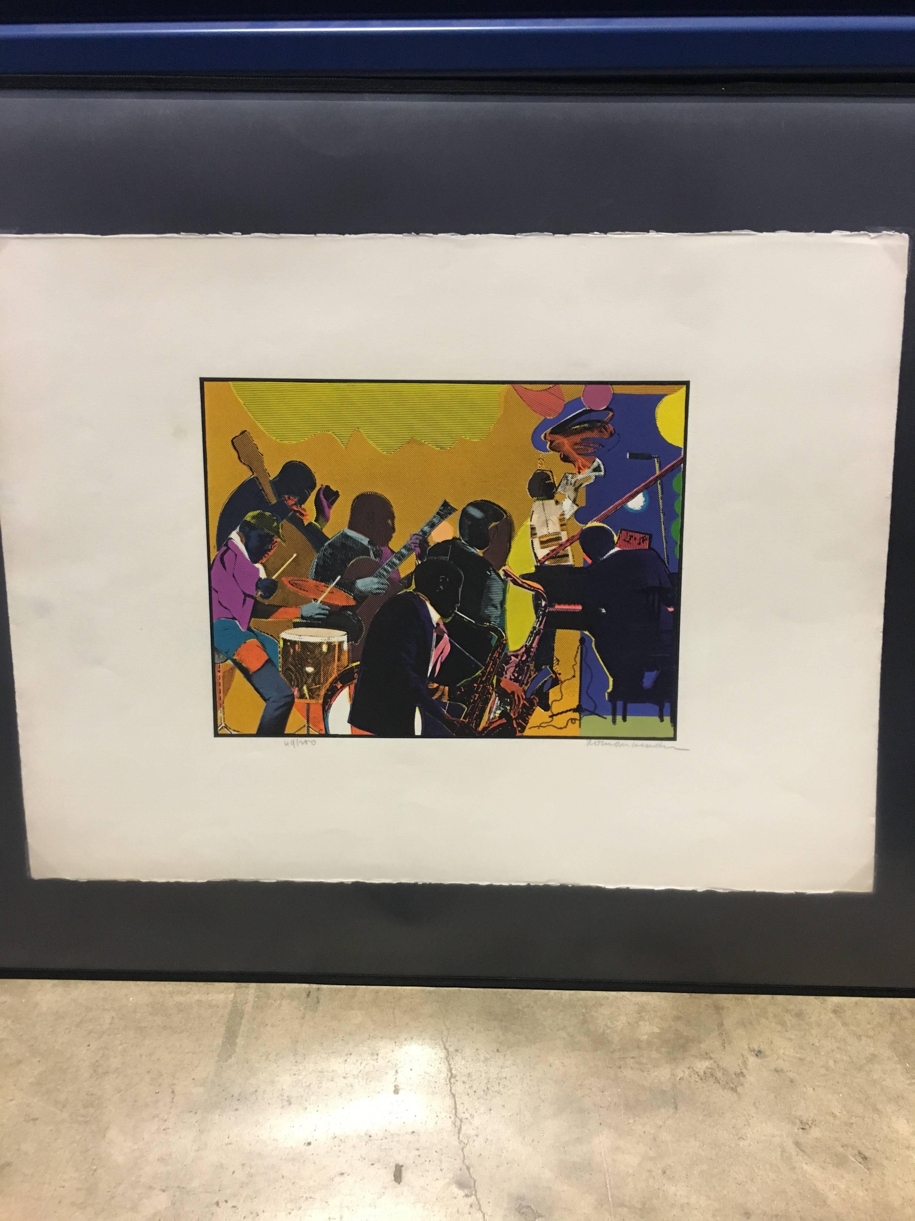 OUT CHORUS, 1979-80, from The Jazz Series - Black Figurative Print by Romare Bearden