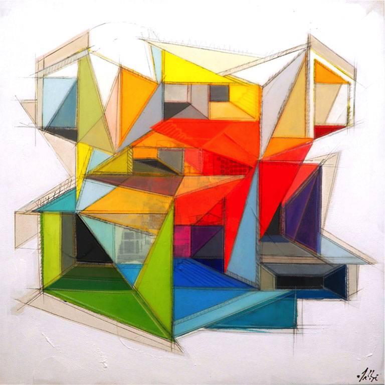 Annie Labbé Abstract Painting - Ping Pong House