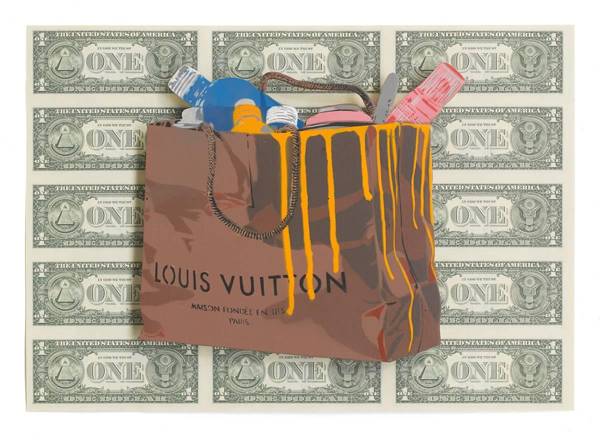 Louis Vuitton $ - Mixed Media Art by The Dotmaster
