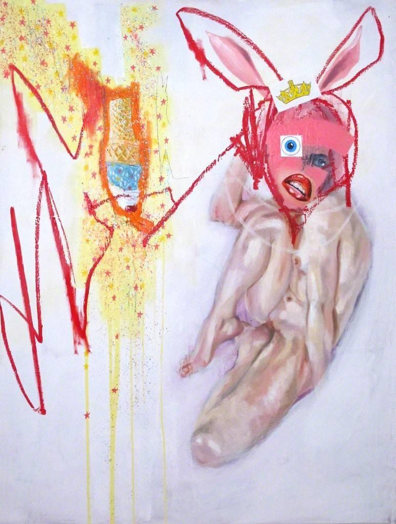 George Morton-Clark Figurative Painting - Fuck Face