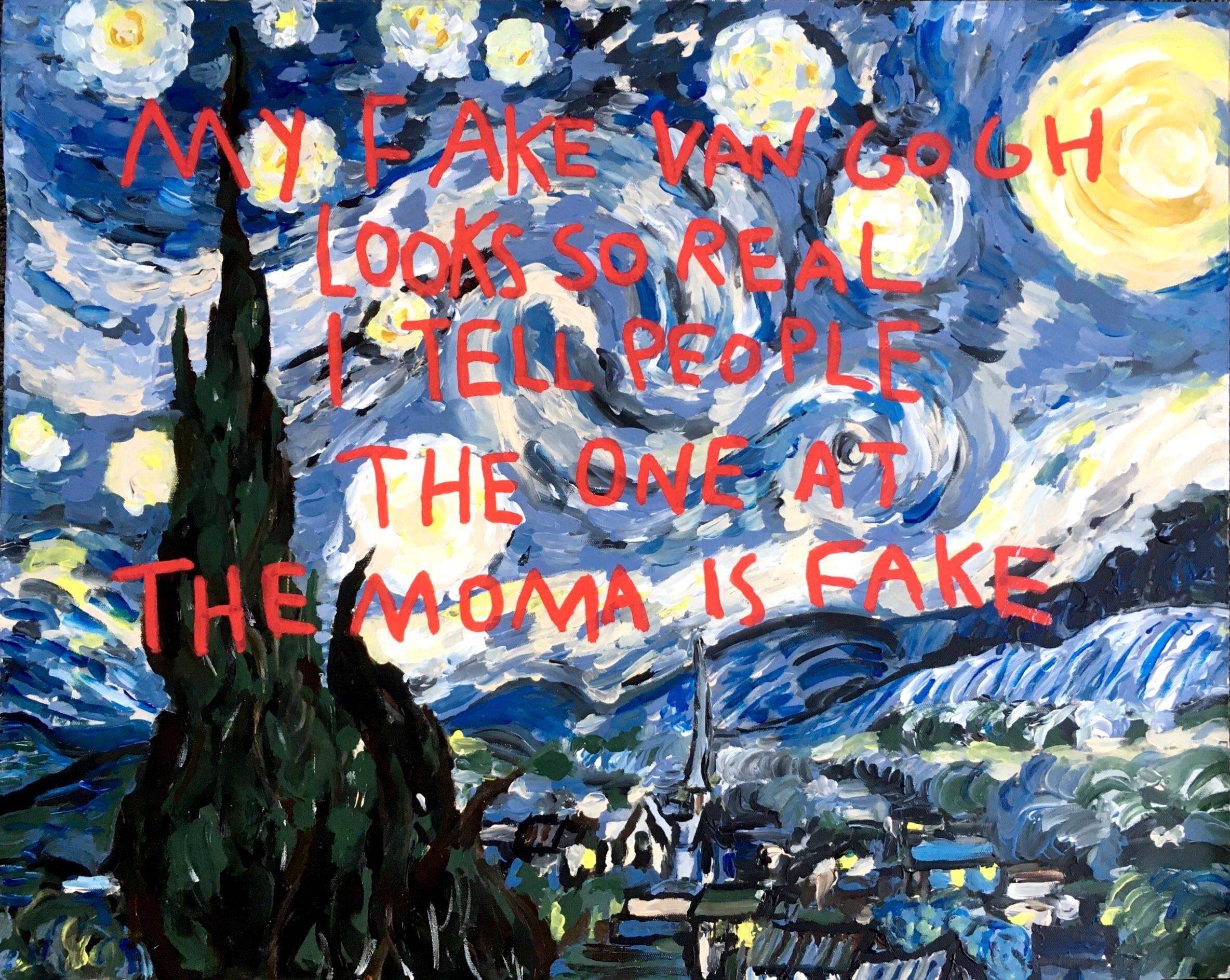 Landscape Painting CB Hoyo - Van Gogh Fake