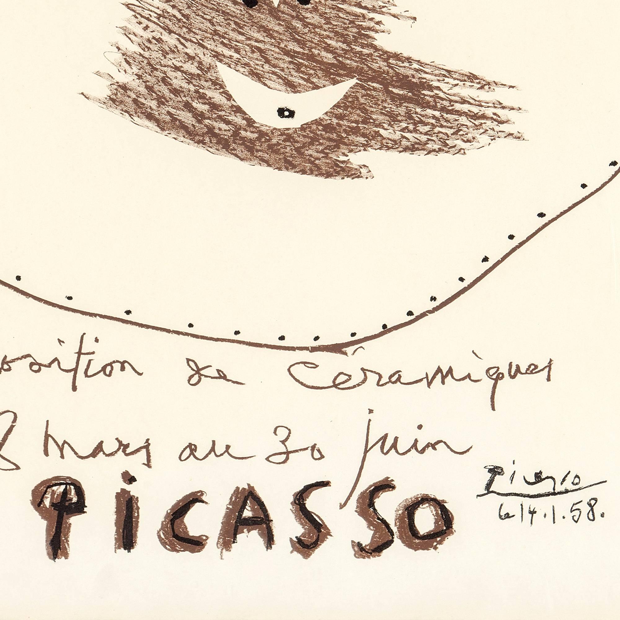 Maison de la Pensée Française, Original Lithograph, 1958 - Modern Print by Pablo Picasso