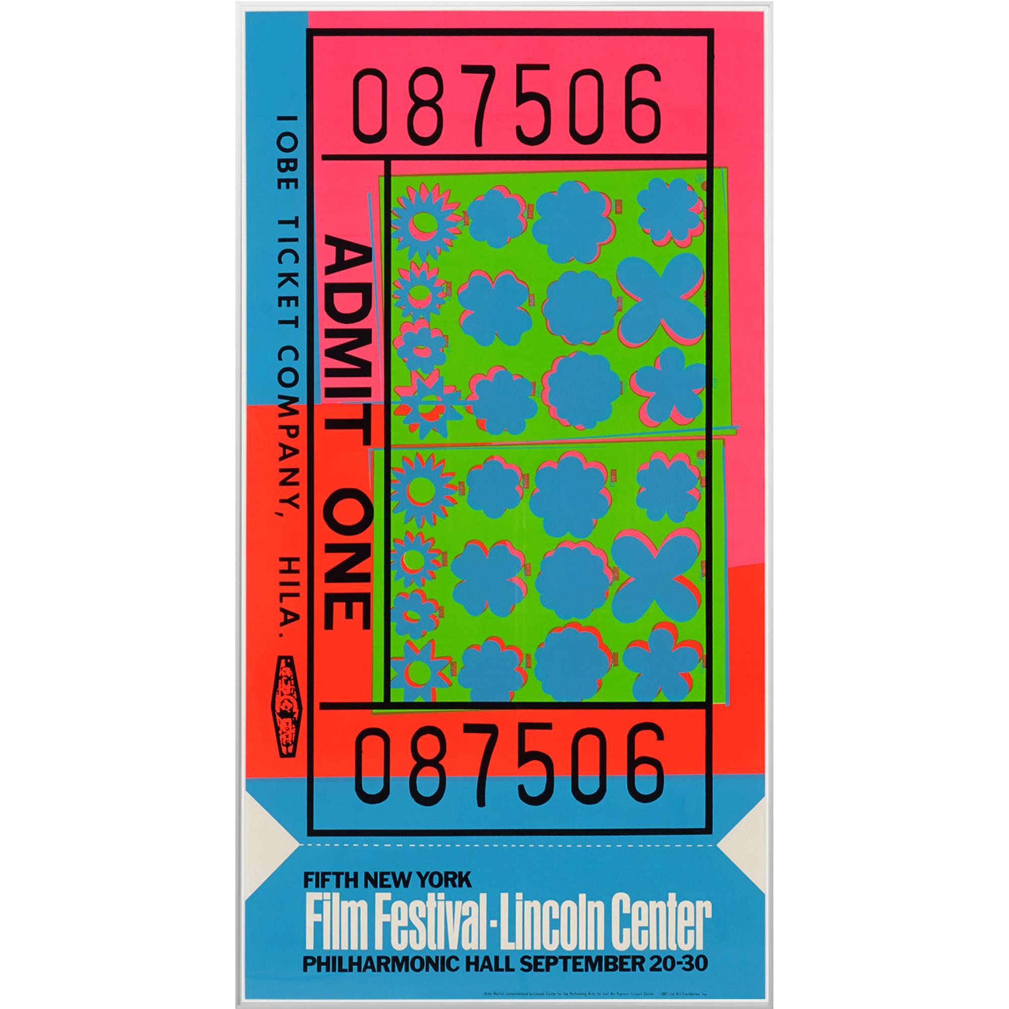 Andy Warhol Print - Lincoln Center Ticket