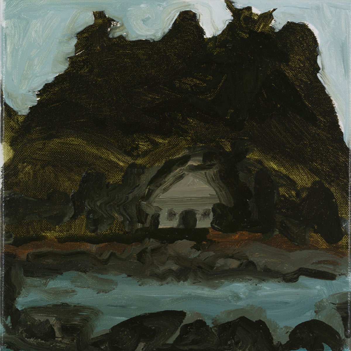 Kathryn Lynch Landscape Painting - House on the Rocks