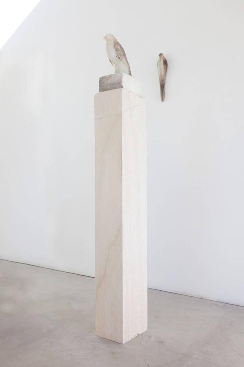 Soft White Bird - Sculpture by Jane Rosen