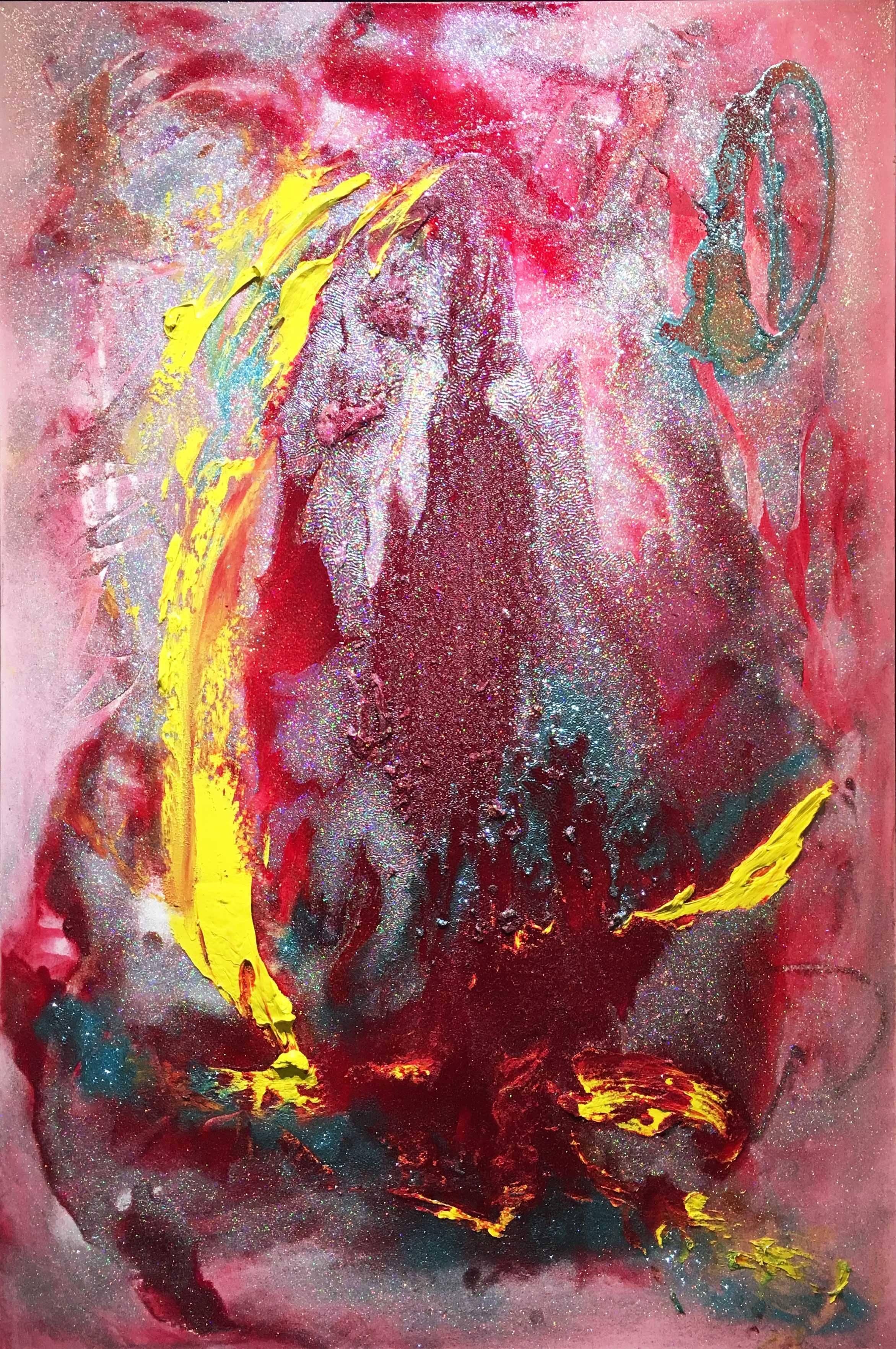 Lea Fisher Abstract Painting - Blinded by Fire