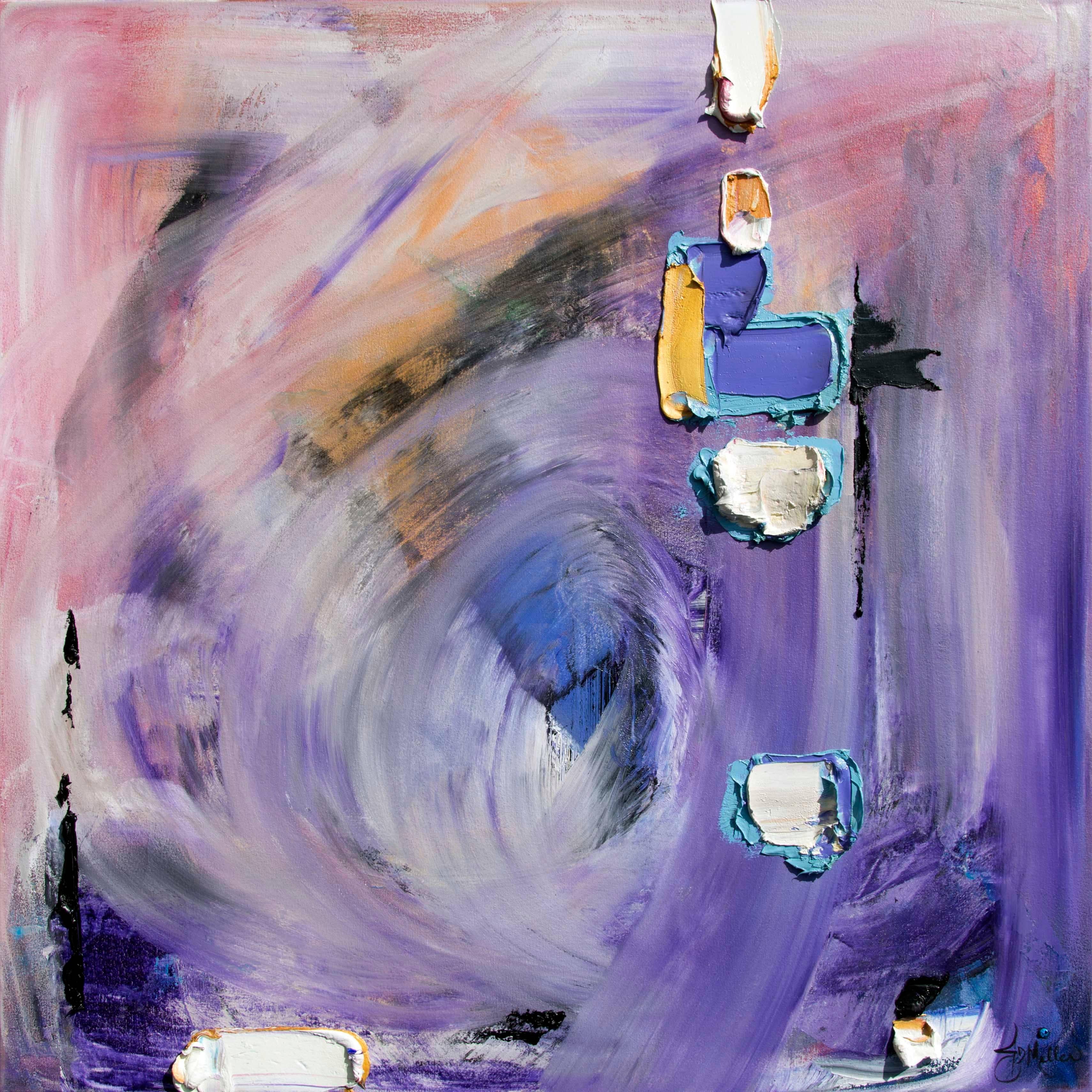 J.D. Miller Abstract Painting - I Had A Purple Dream